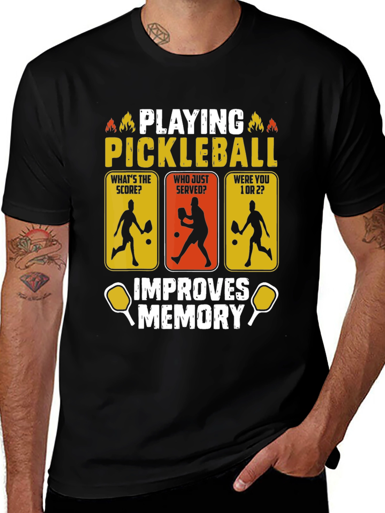 Variant 6 of Pickleball T-Shirt - Improves Memory - Funny Design