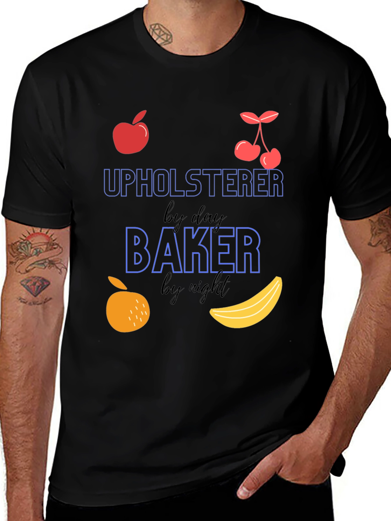 Upholsterer By Day Baker By Night T-Shirt