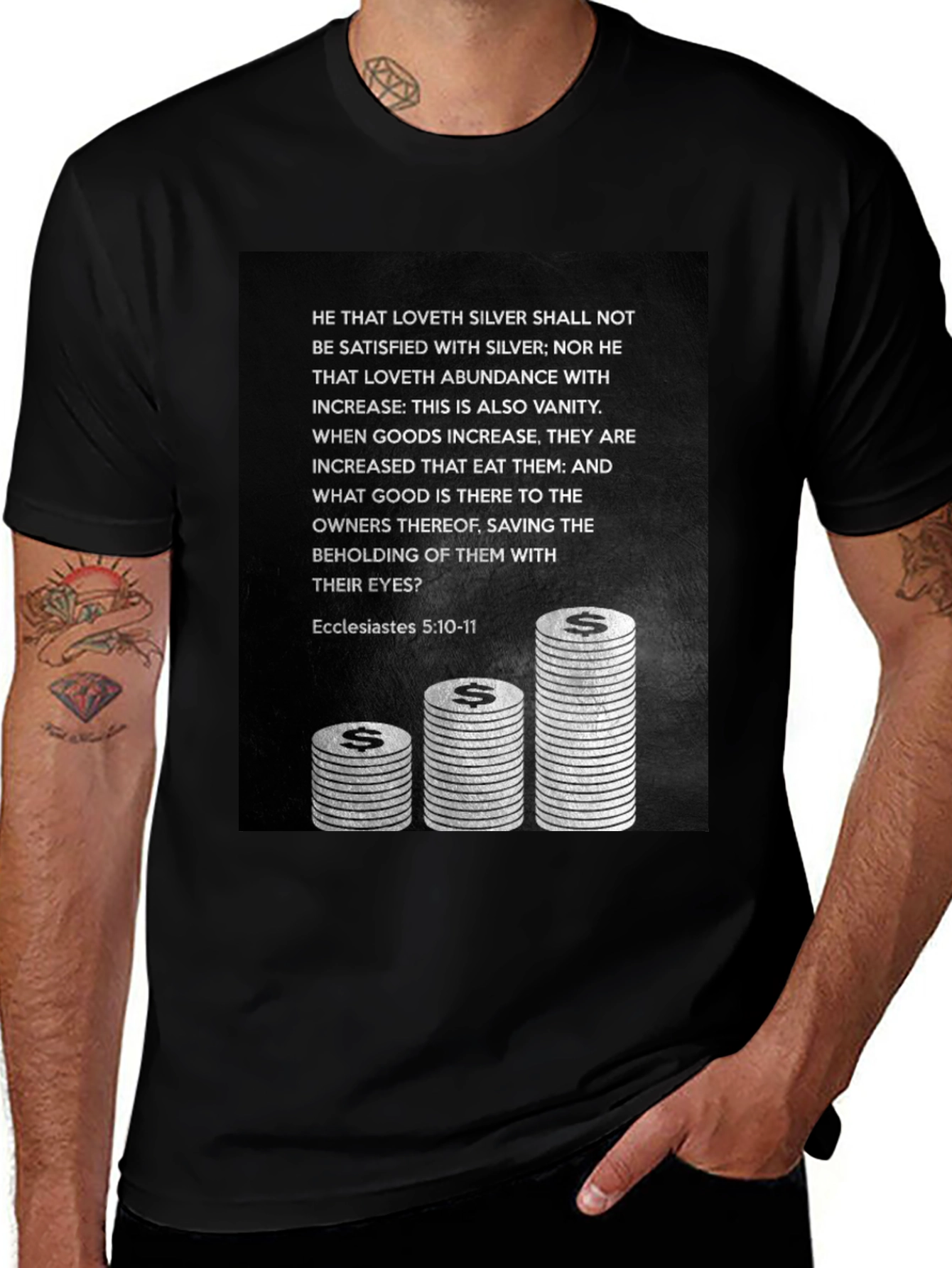 Variant 2 of Ecclesiastes 5:10-11 Graphic T-Shirt