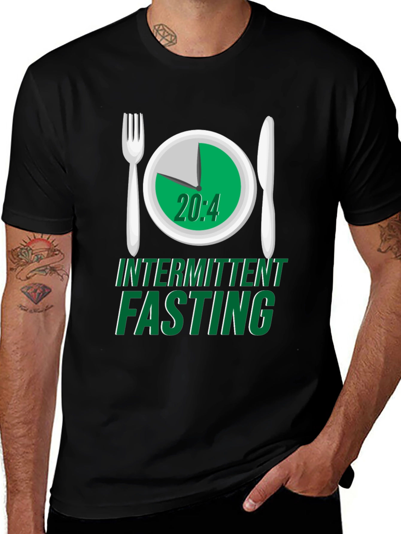 Intermittent Fasting 20:4 Black T-Shirt