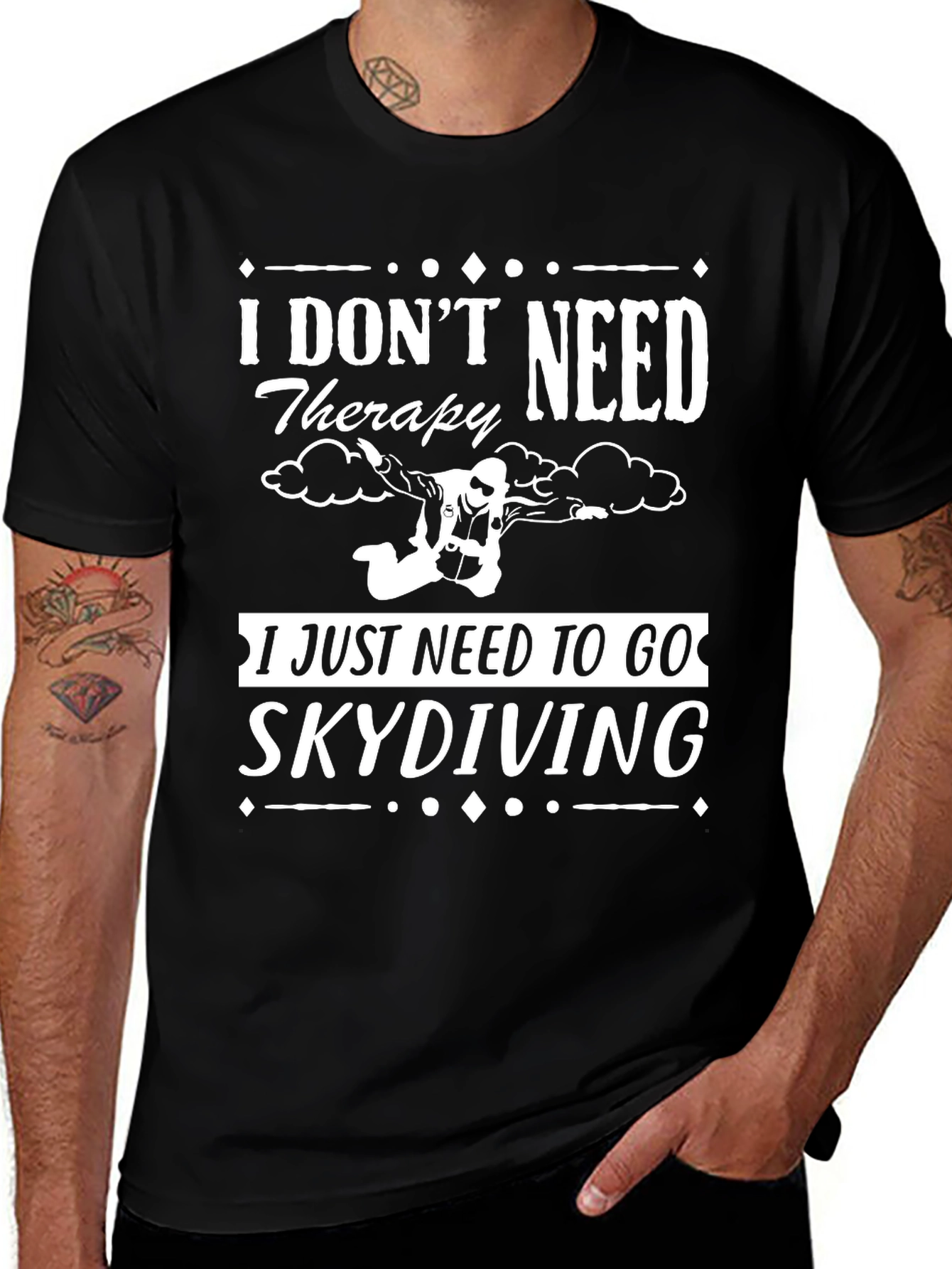 Variant 5 of I Don't Need Therapy Skydiving T-Shirt