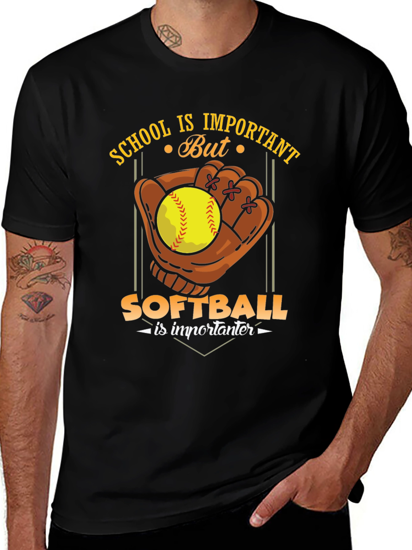 Variant 13 of School vs. Softball Graphic Tee