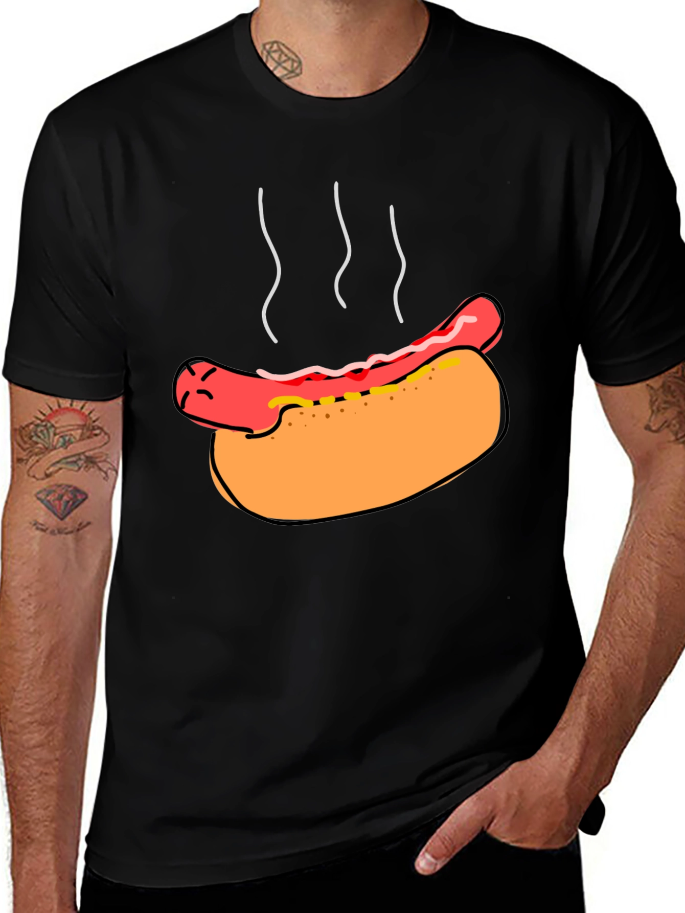 Variant 12 of Hot Dog Graphic Tee - Novelty T-Shirt