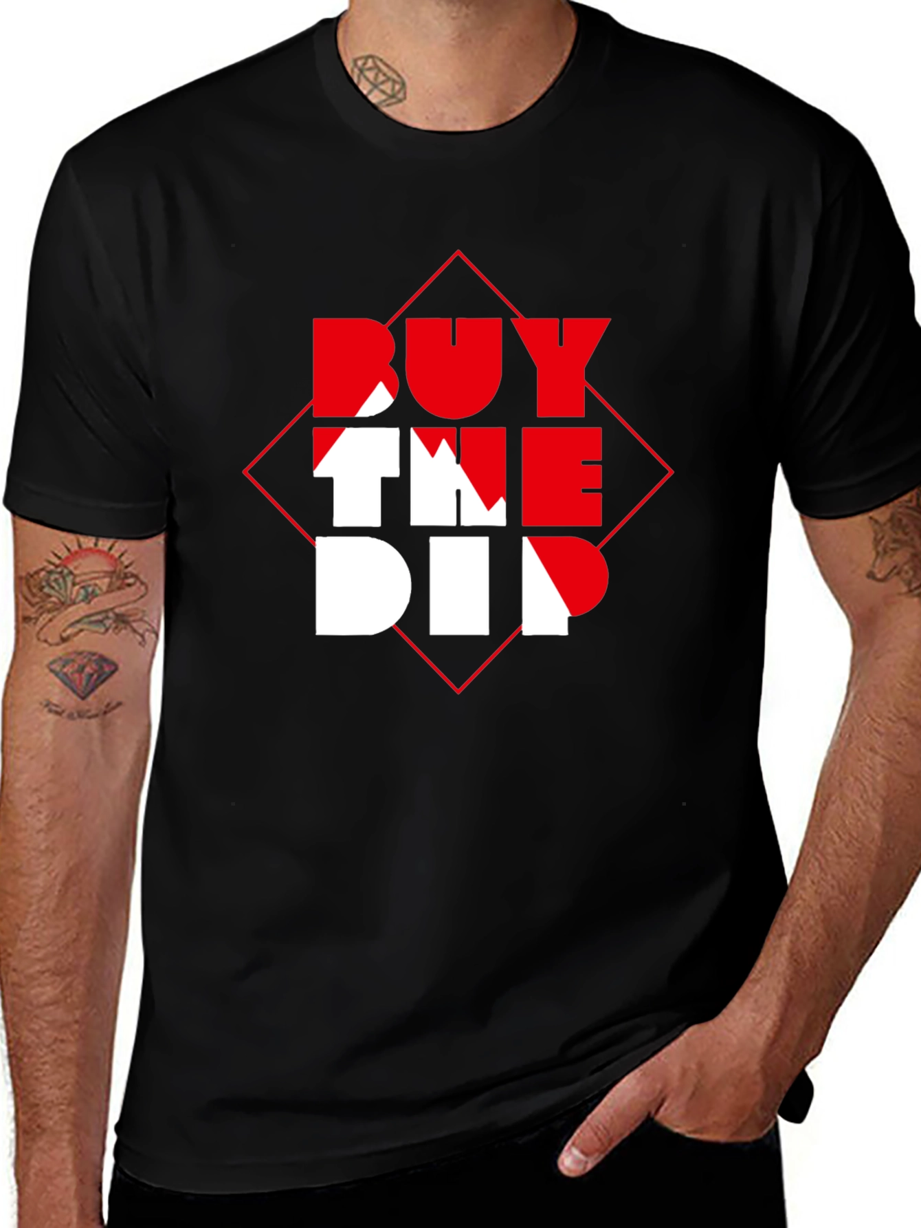 Variant 9 of Buy The Dip Graphic Tee - Black