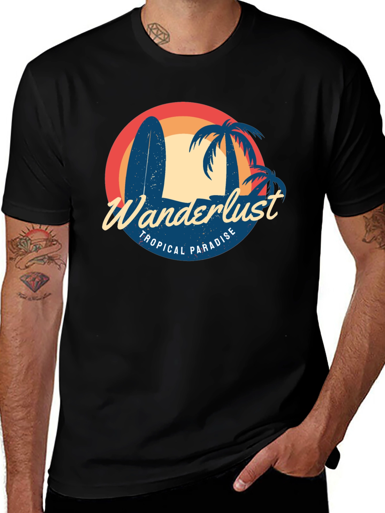 Variant 29 of Wanderlust Tropical Paradise Graphic Tee