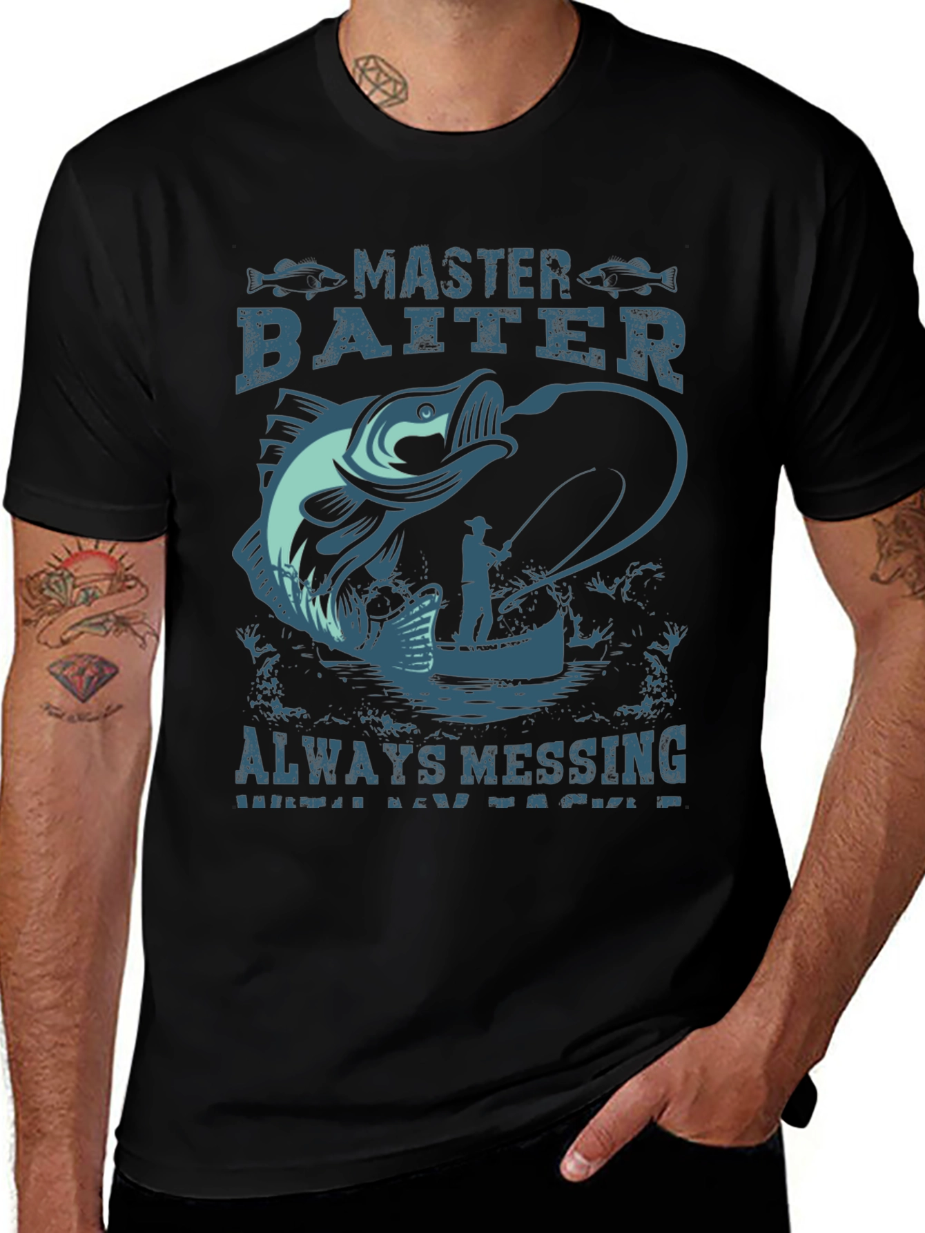 Variant 8 of Master Baiter Funny Fishing T-Shirt for Anglers