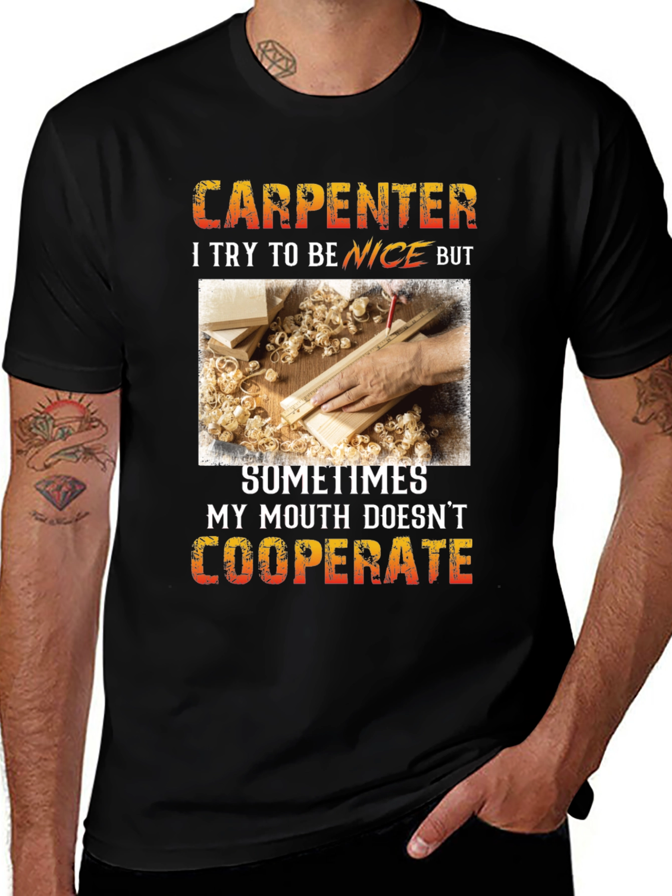 Variant 11 of Carpenter T-Shirt - Funny Woodworker Gift