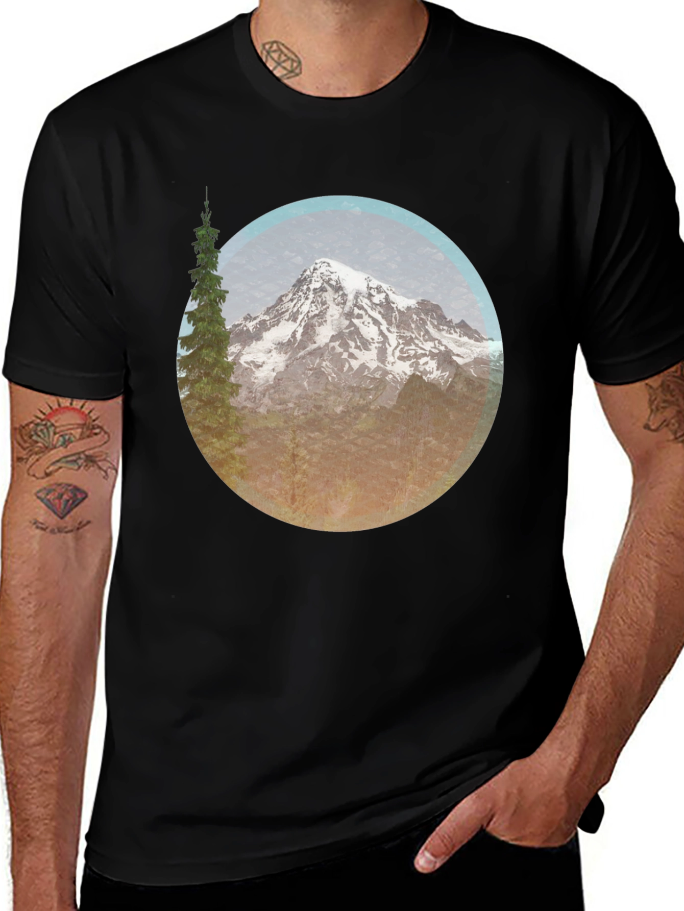 Variant 12 of Mountain Peak Graphic Tee - Nature Inspired