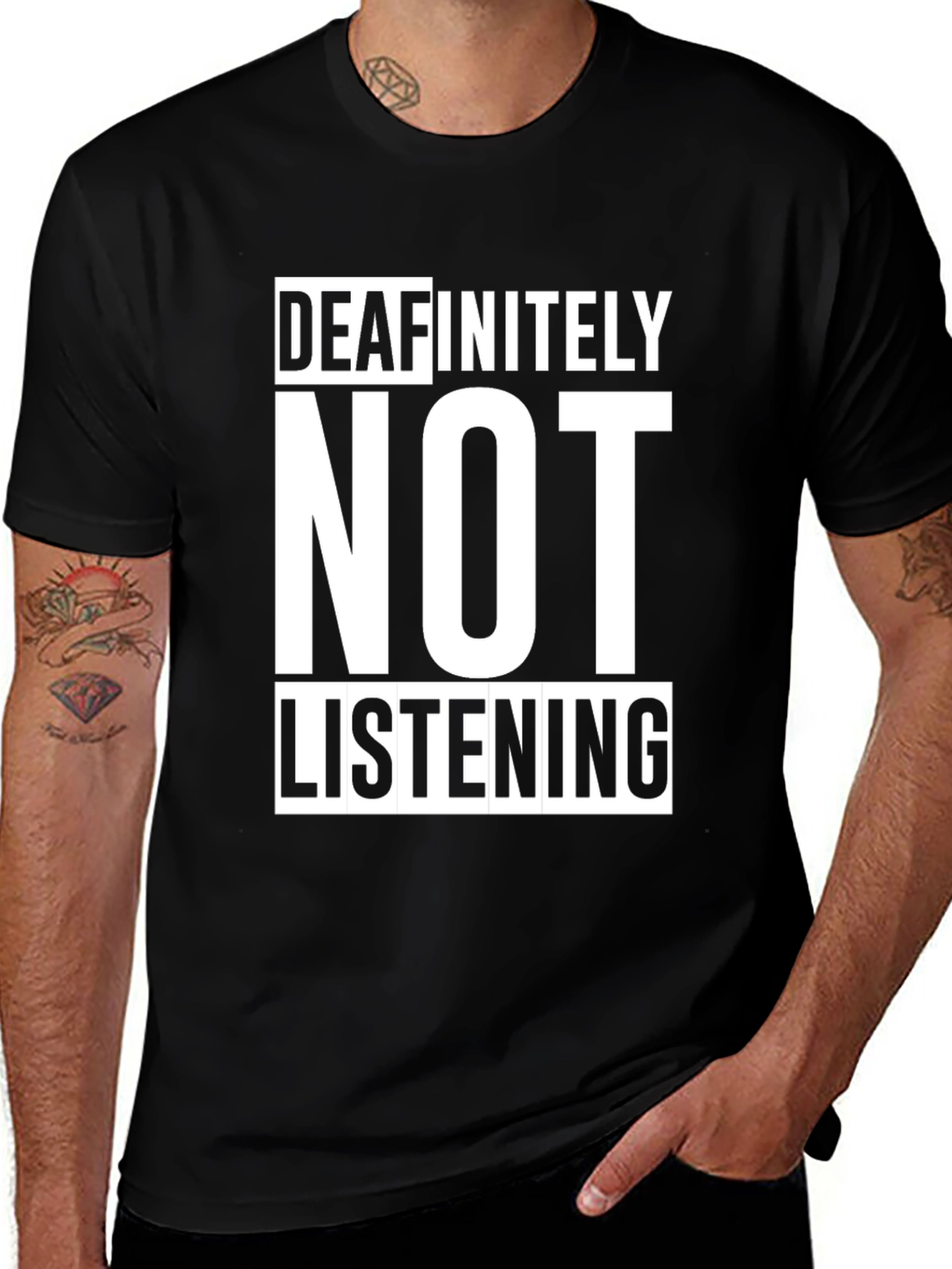 Variant 3 of Deafinitely Not Listening T-Shirt - Funny Graphic Tee