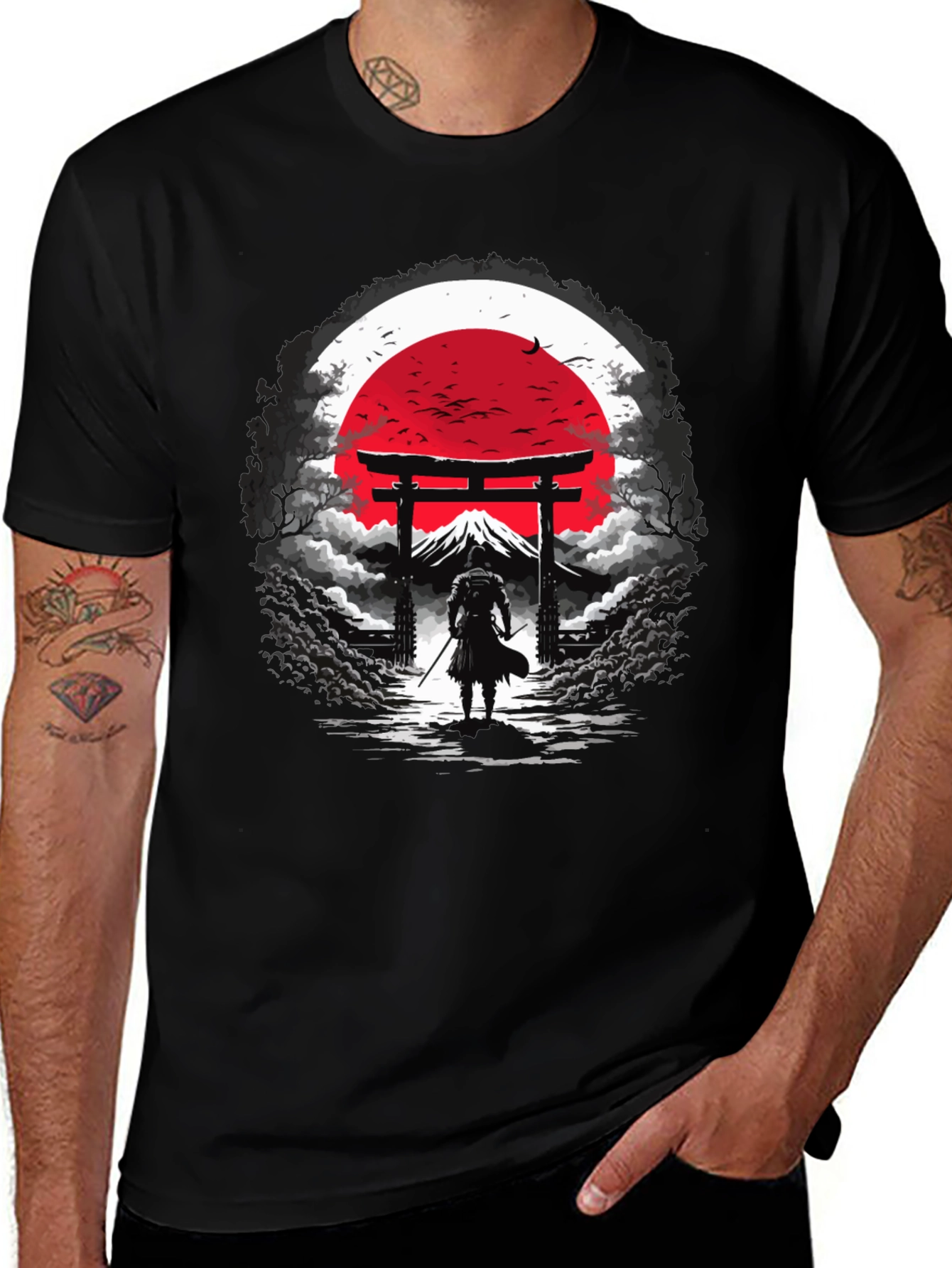Variant 26 of Samurai Graphic Tee - Japanese Art T-Shirt