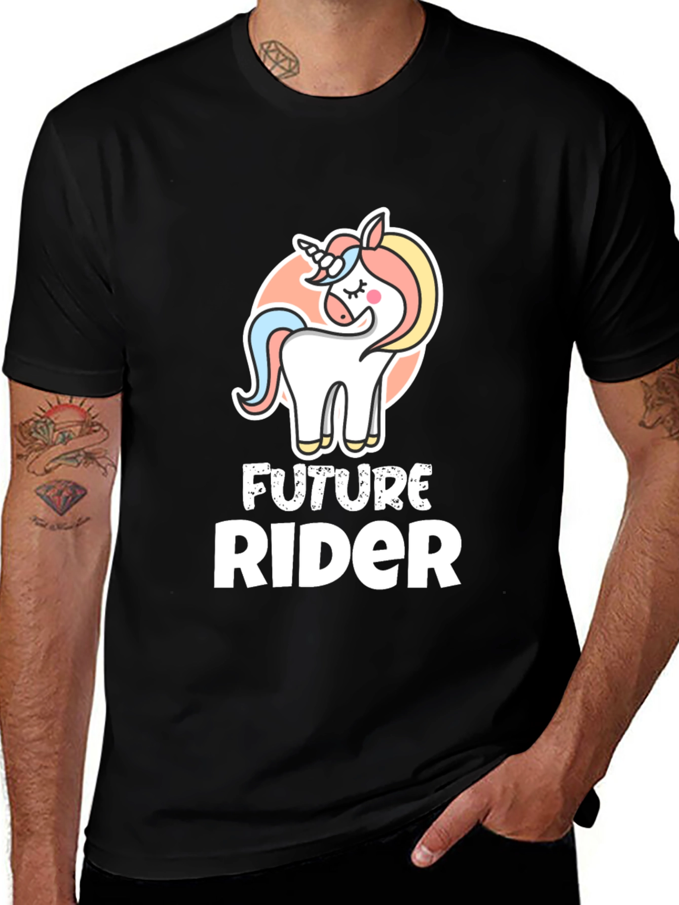 Variant 28 of Future Rider Unicorn T-Shirt - Cute Cartoon Horse Tee