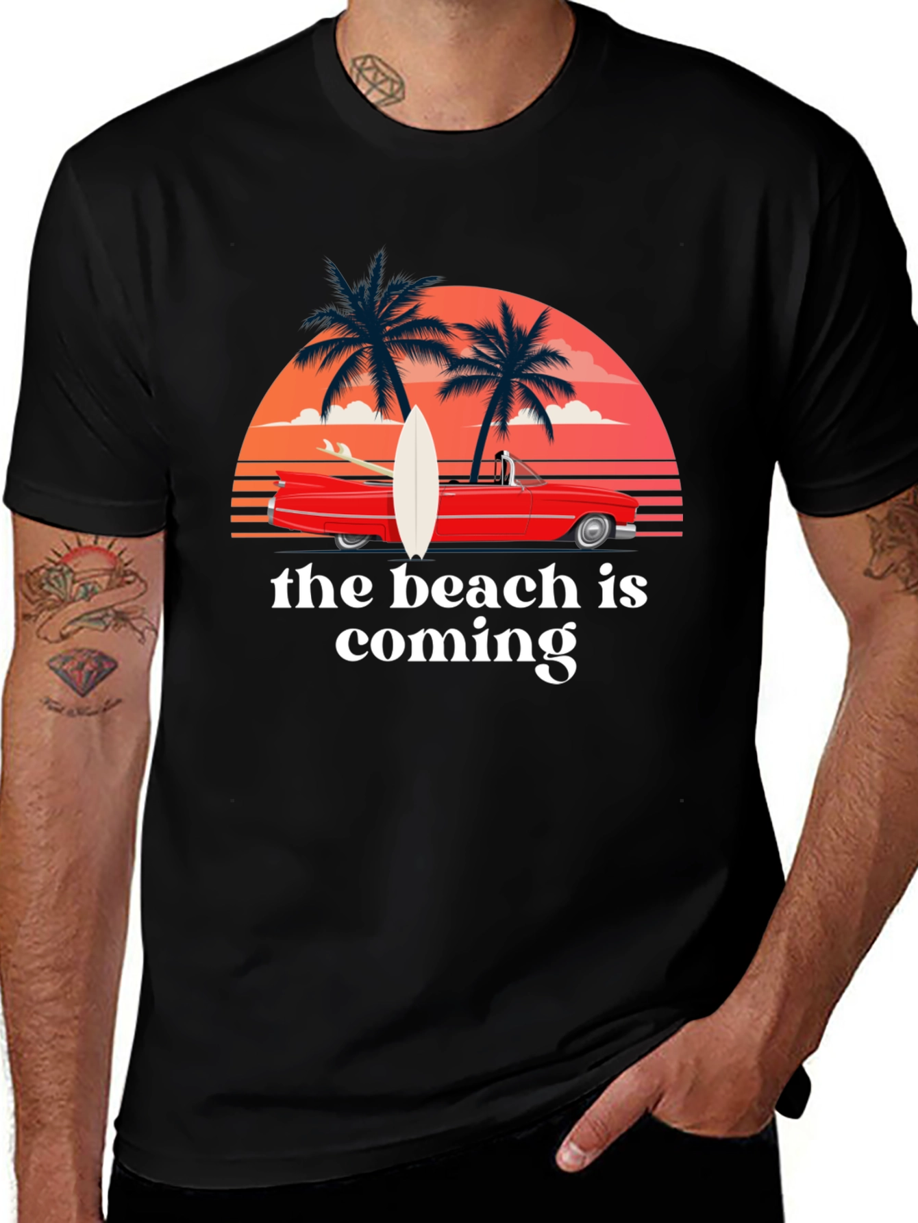 Beach Is Coming Graphic Tee