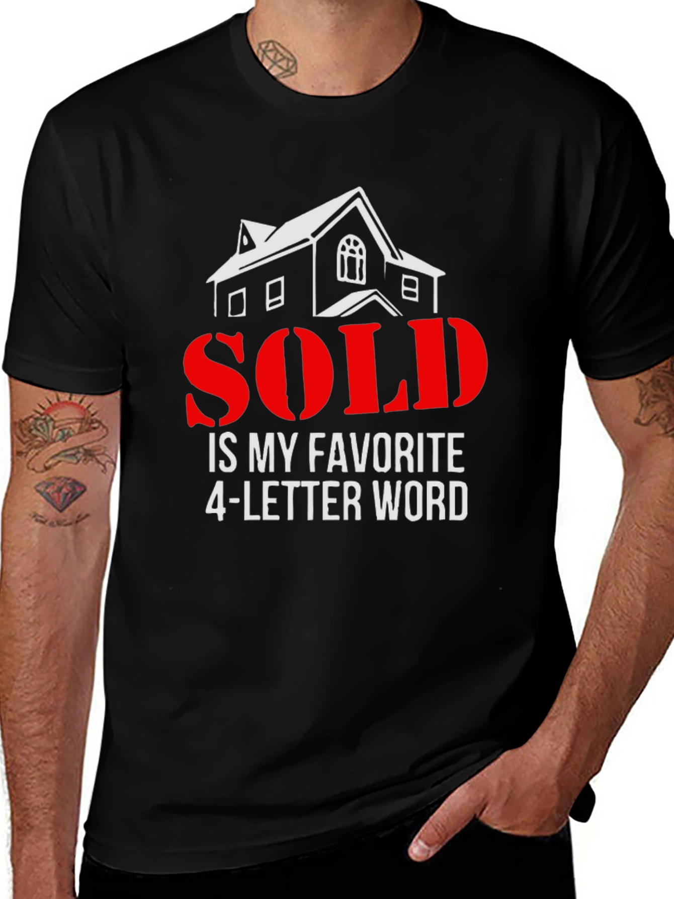 Black SOLD is My Favorite 4 Letter Word T-Shirt main image