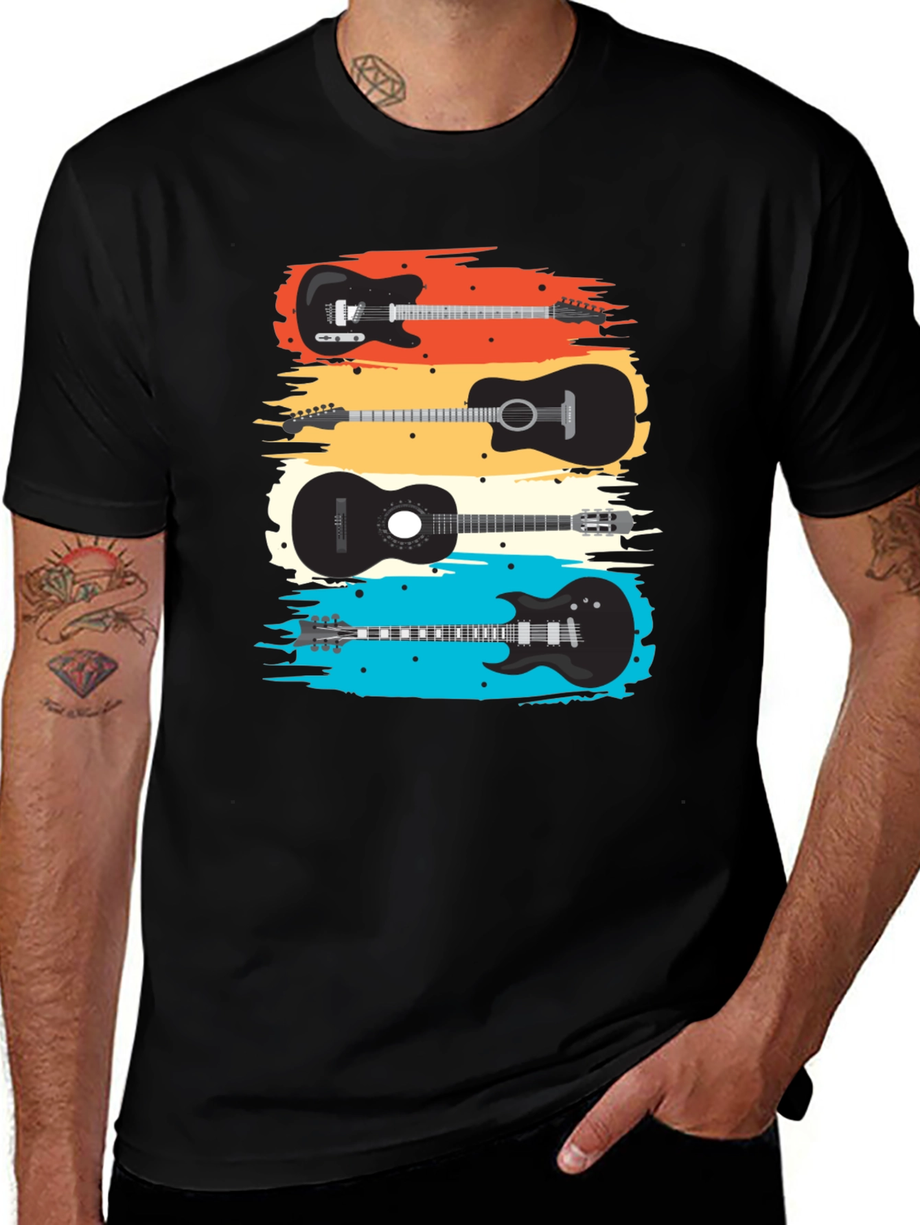 Variant 12 of Guitar T-Shirt - Retro Music Tee