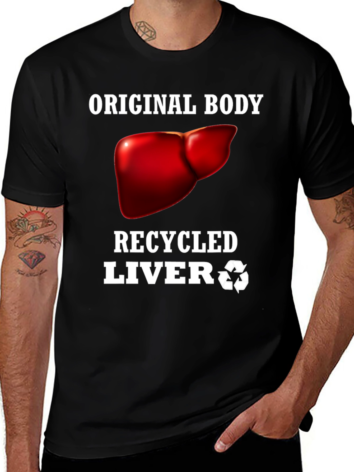 Variant 30 of Recycled Liver Graphic Tee - Black Humor T-Shirt