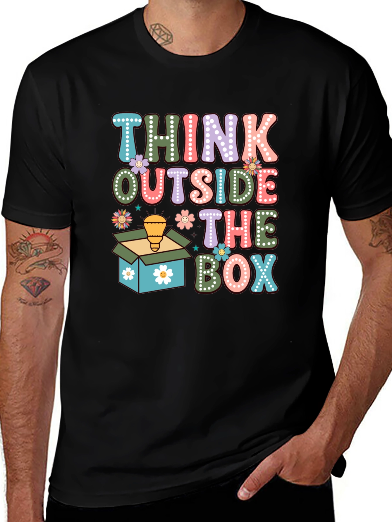 Variant 21 of Think Outside the Box Graphic Tee