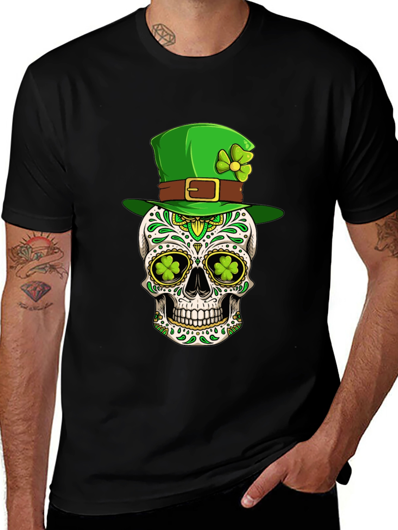 Variant 13 of St. Patrick's Day Skull T-Shirt
