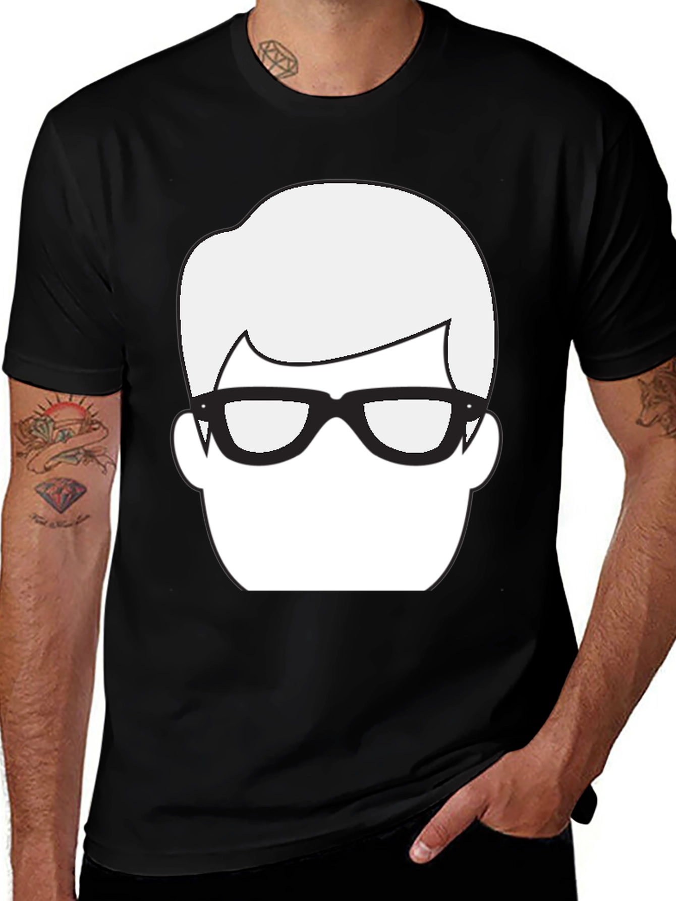 Variant 23 of Retro Geek Tee: Iconic Face Graphic T-Shirt
