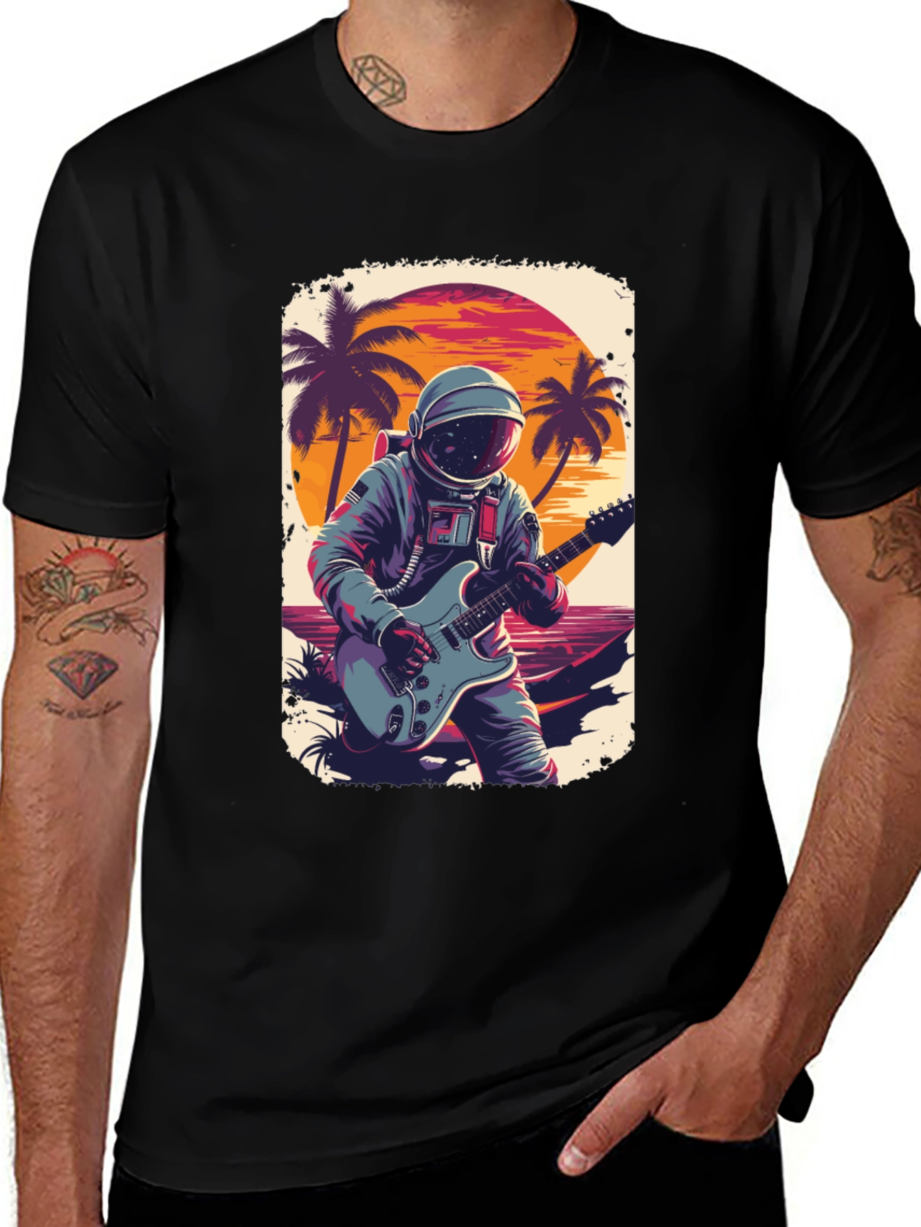 Variant 23 of Astronaut Guitarist Graphic Tee
