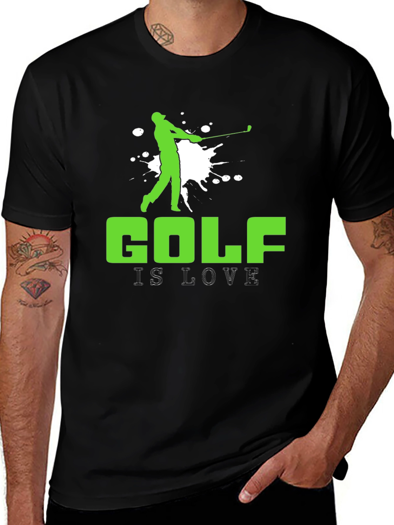 Variant 10 of Golf is Love T-Shirt - Golfer Silhouette