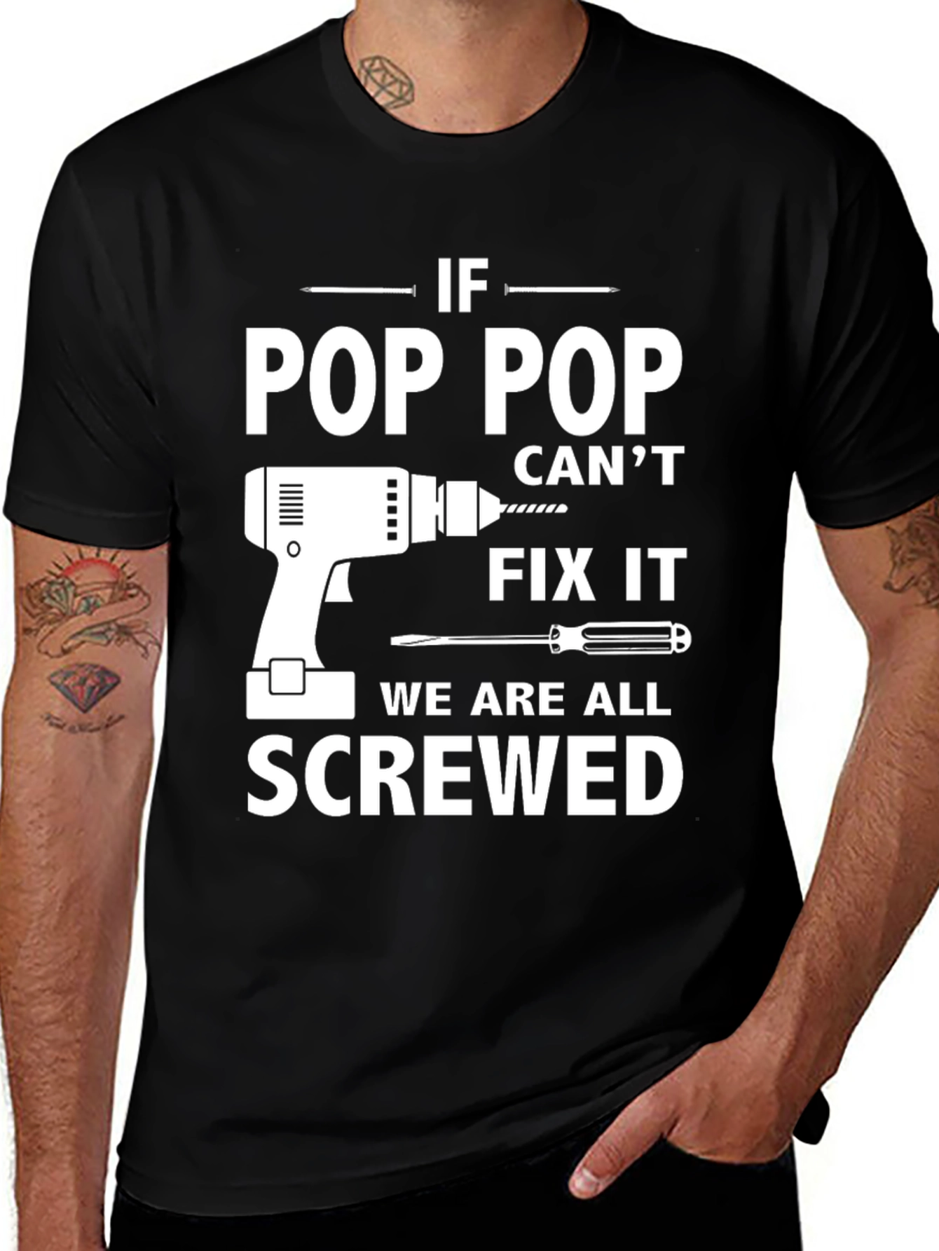 Variant 19 of Pop Pop Fix It T-Shirt - Funny Grandpa Gift