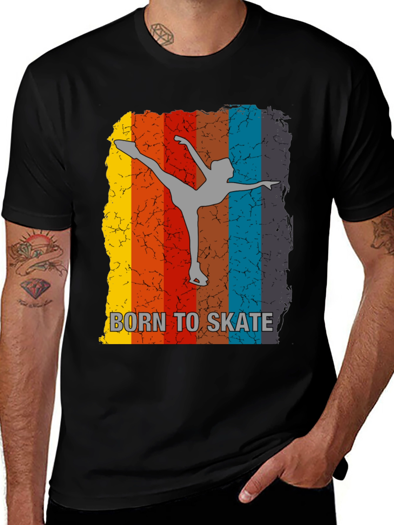 Variant 23 of Born to Skate Retro T-Shirt