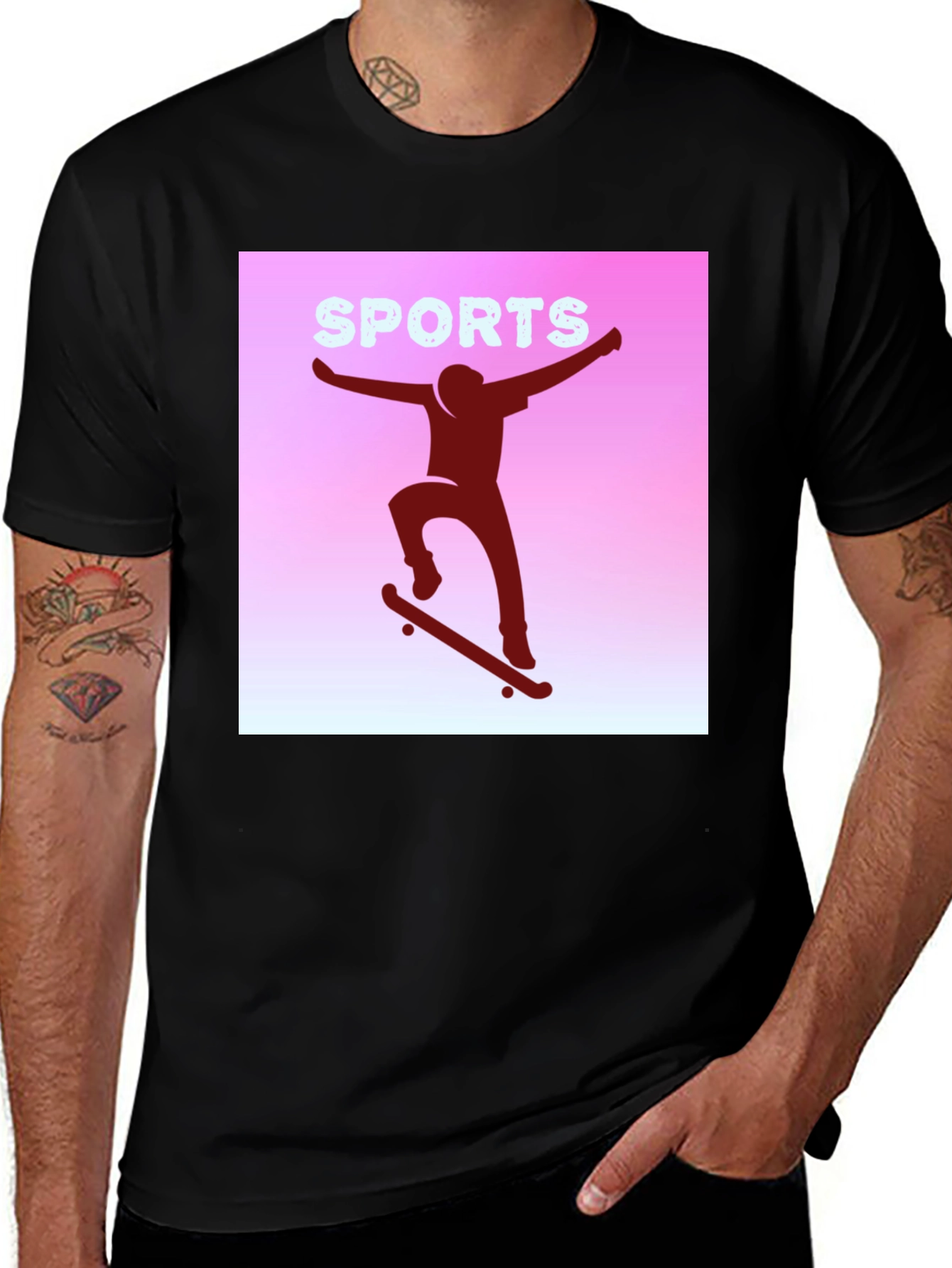 Variant 20 of Sports Graphic Tee - Black