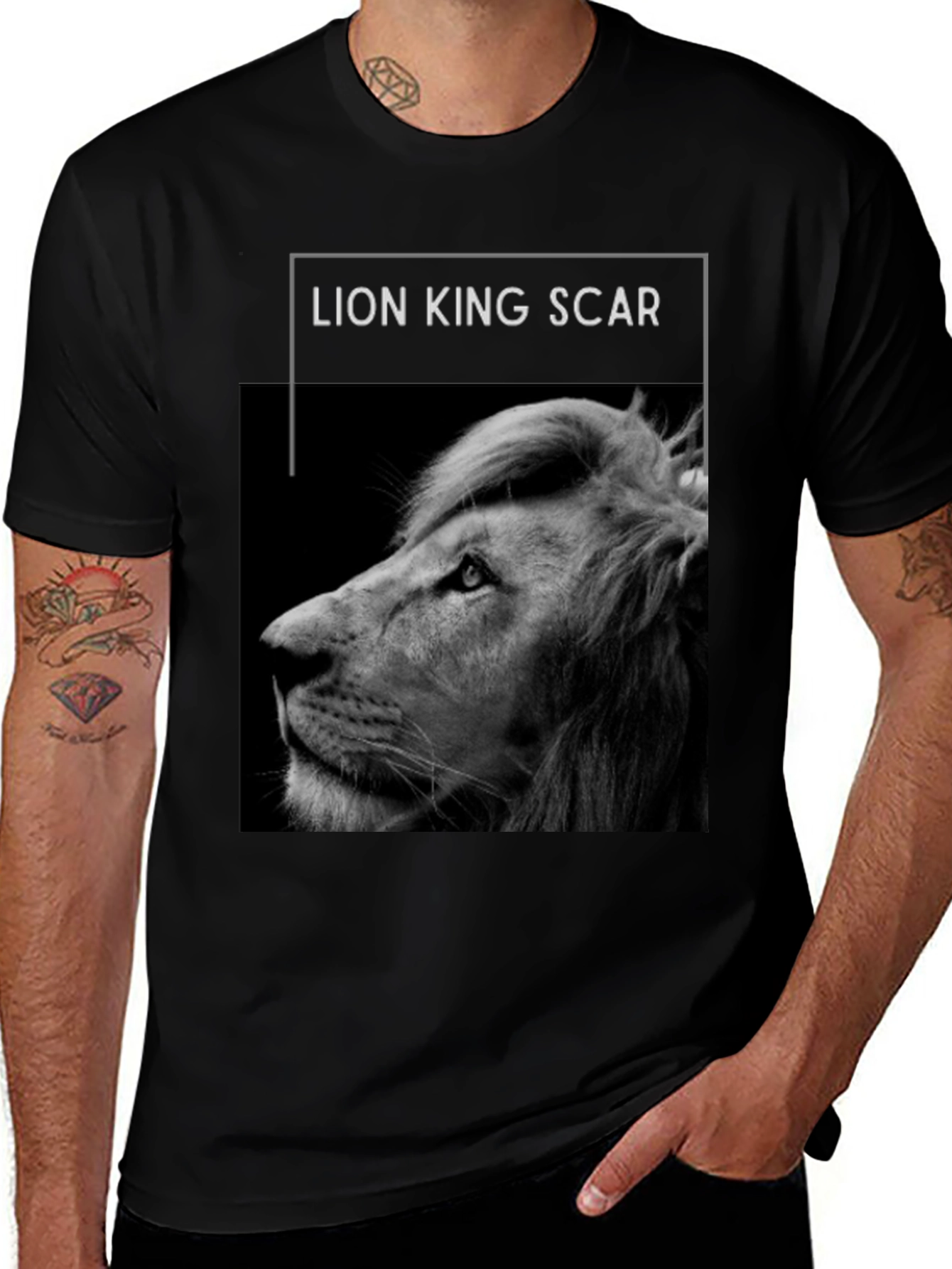 Variant 10 of Lion King Scar Black T-Shirt