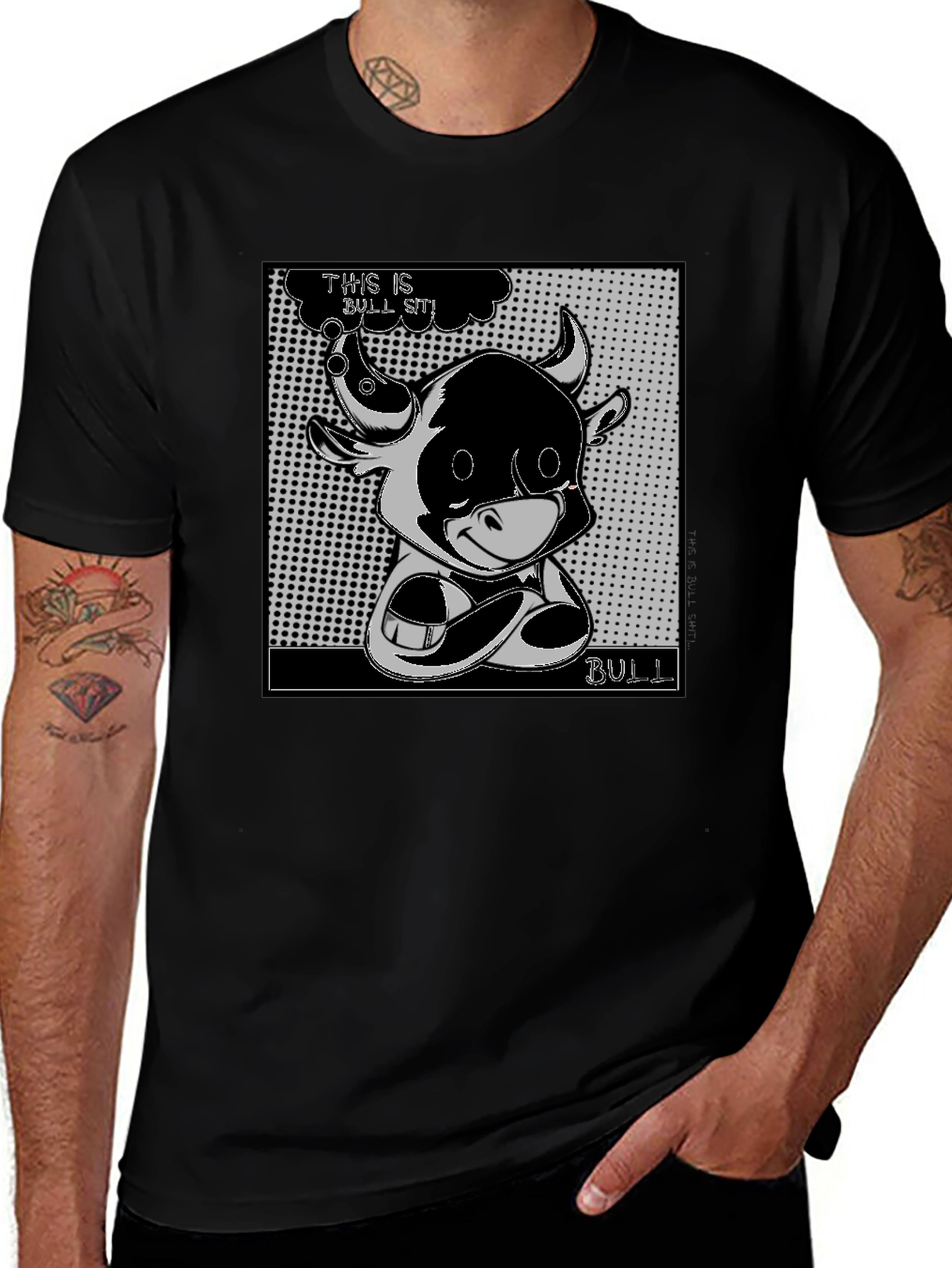 Variant 29 of Cartoon Bull Graphic Tee - This is Bull Sit!