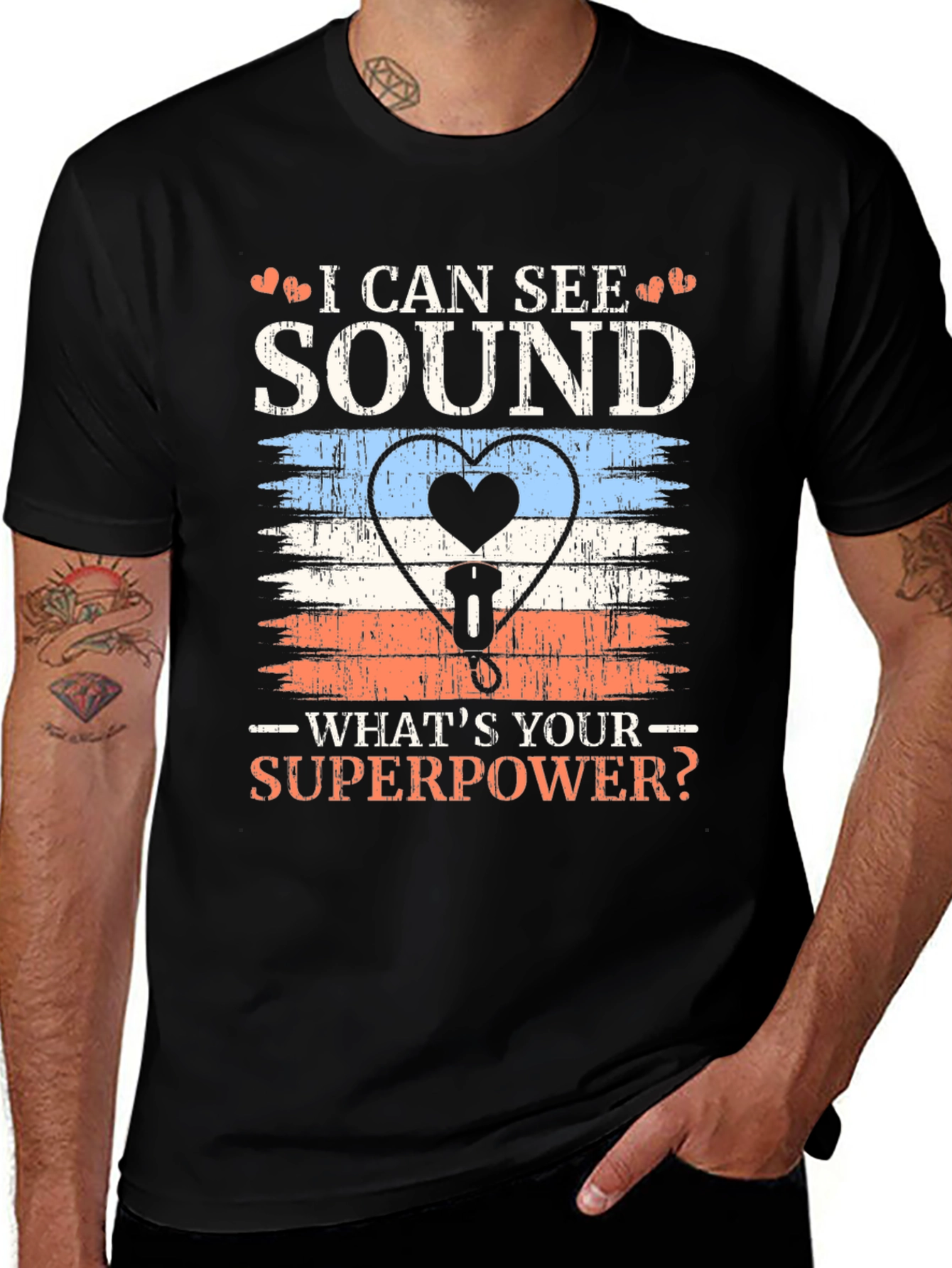 Variant 13 of I Can See Sound Superpower Graphic Tee