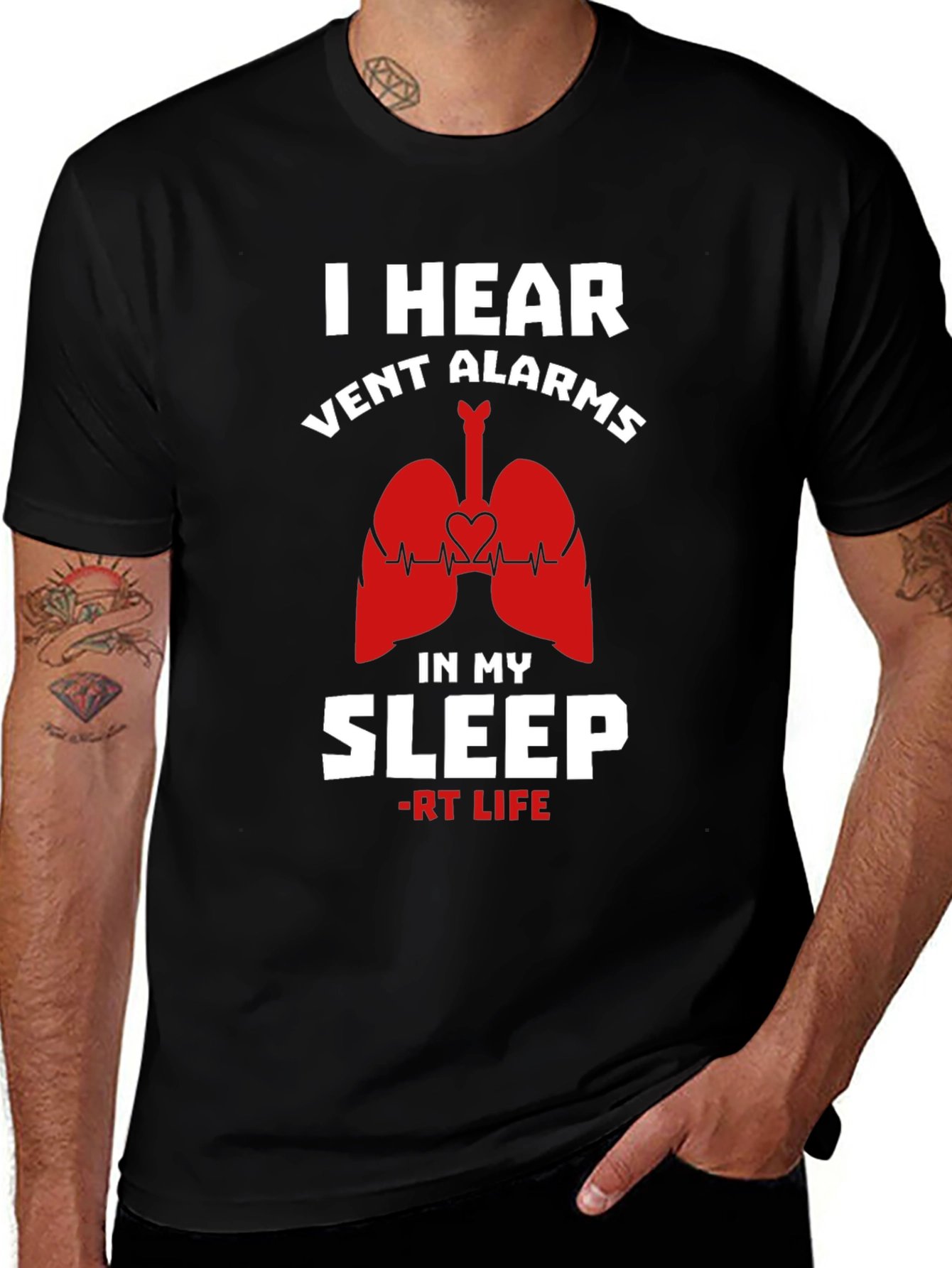 Respiratory Therapist T-Shirt Vent Alarms Funny RT Life Tee