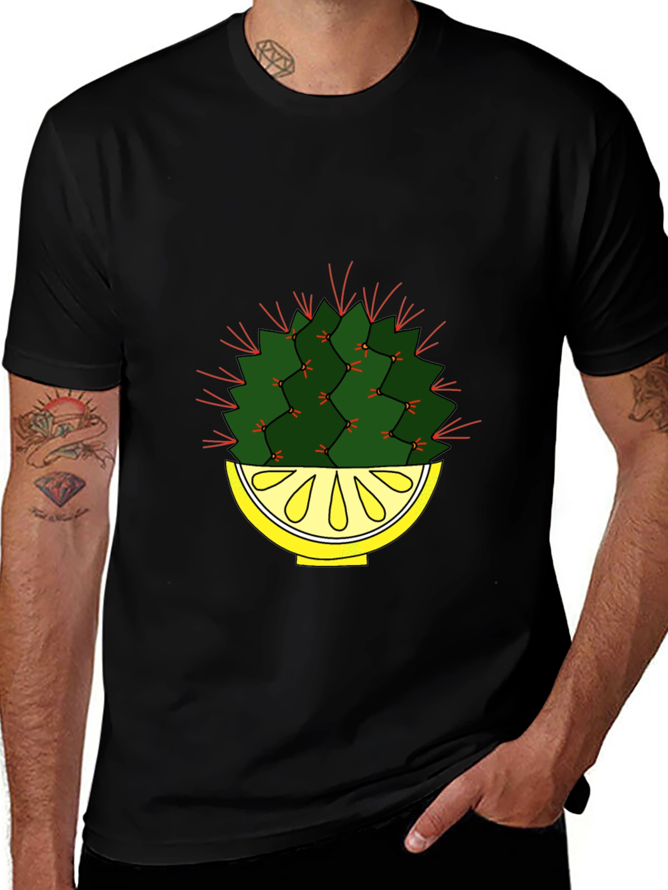 Variant 28 of Cactus In Lemon Bowl Graphic Tee