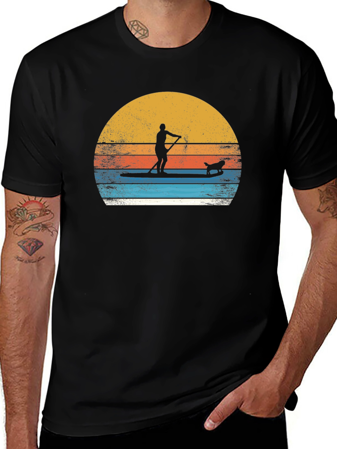 Variant 4 of Paddle Board Sunset Graphic Tee