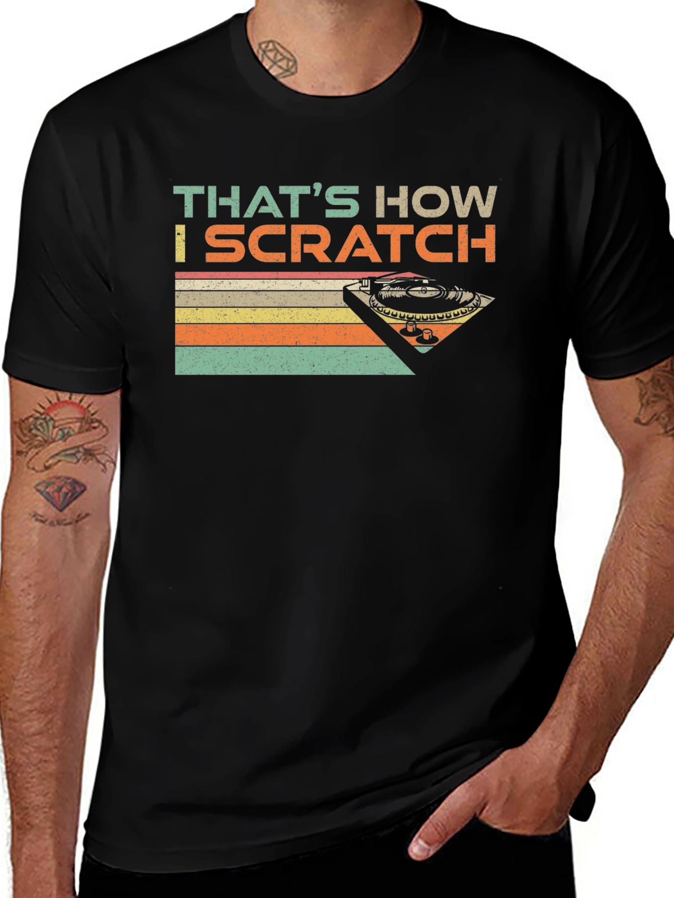 Variant 30 of That's How I Scratch DJ Turntable T-Shirt