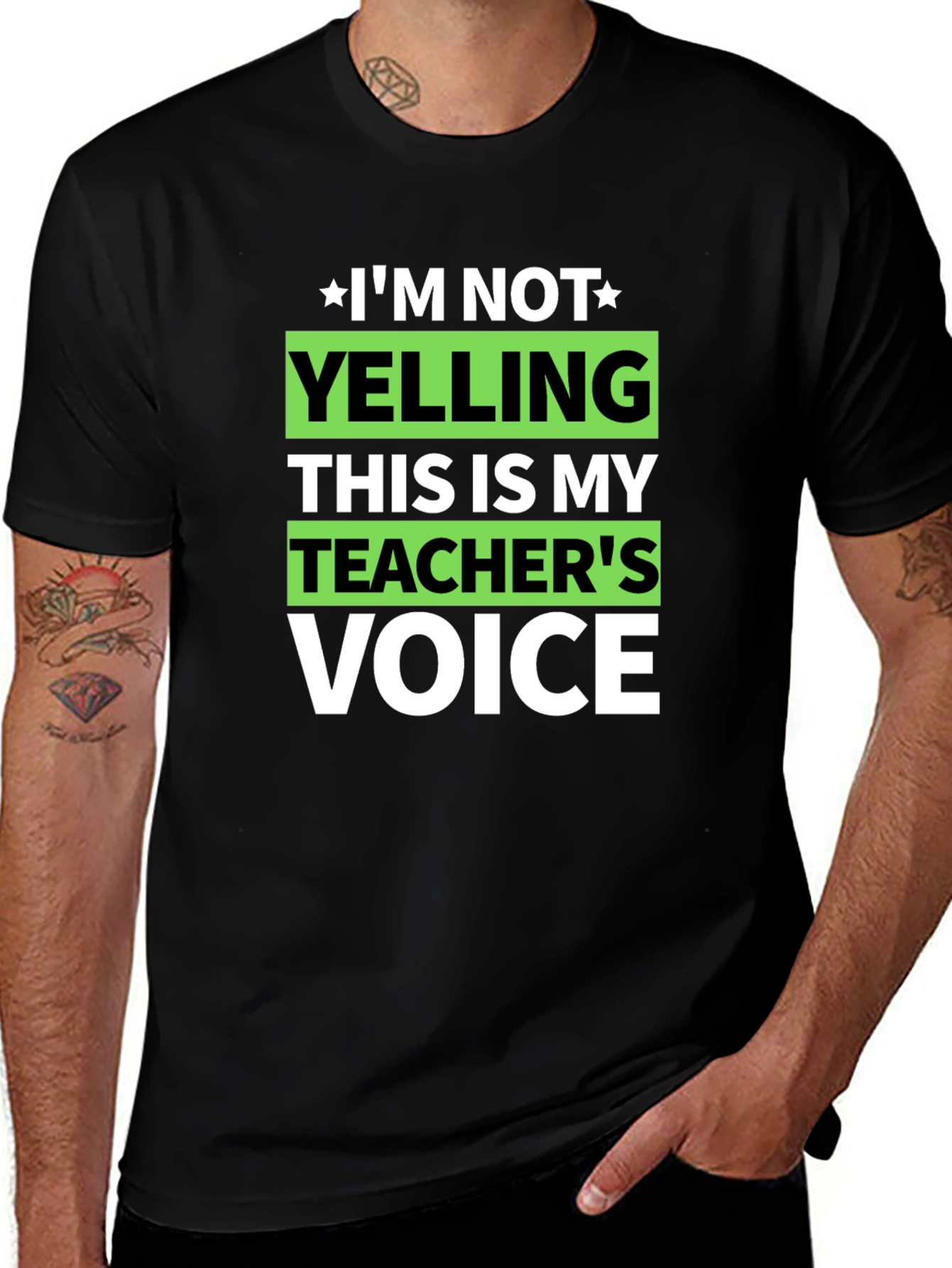 Variant 10 of I'm Not Yelling Teacher's Voice Funny T-Shirt