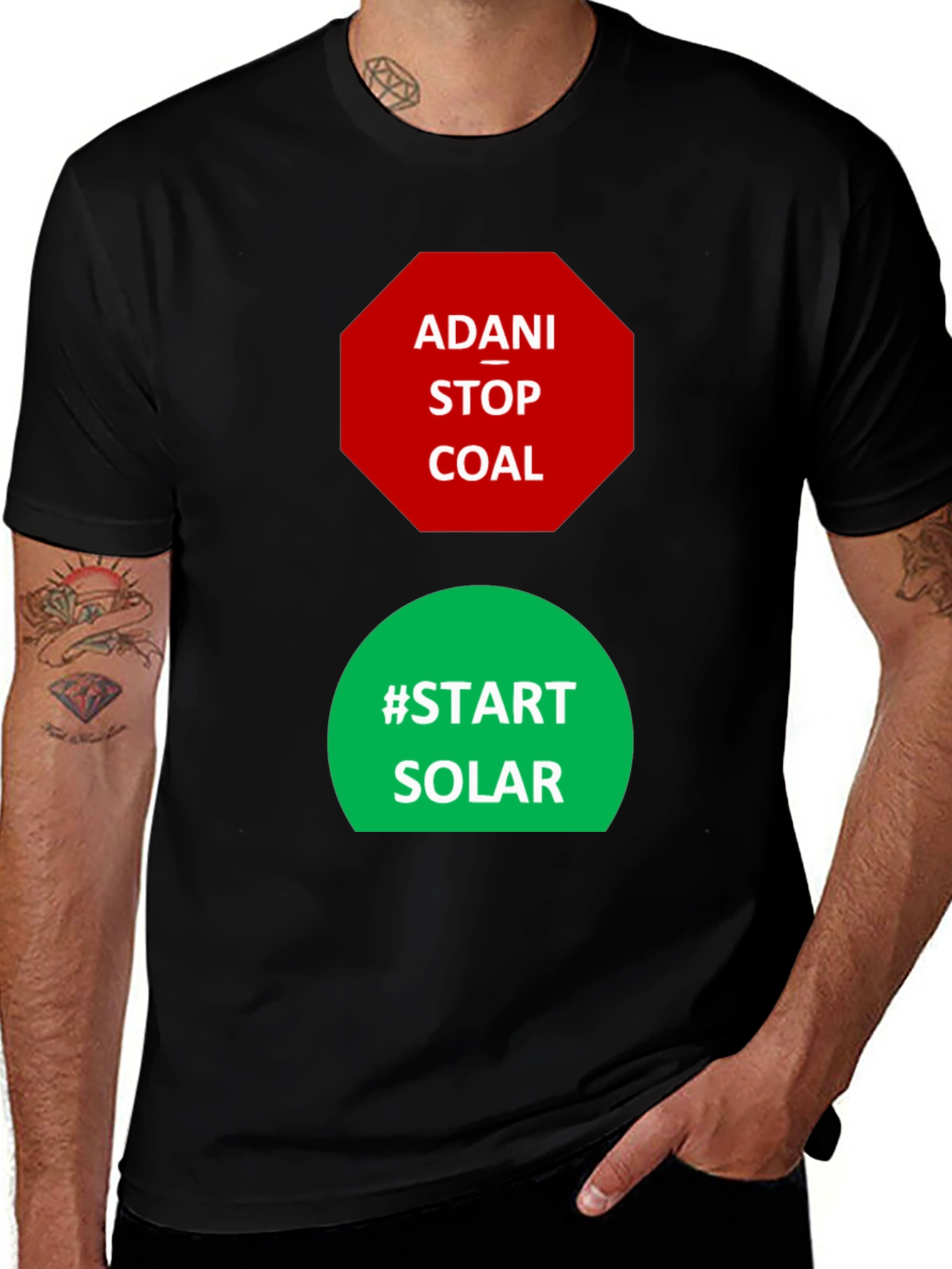 Adani Stop Coal Start Solar Activist T-Shirt
