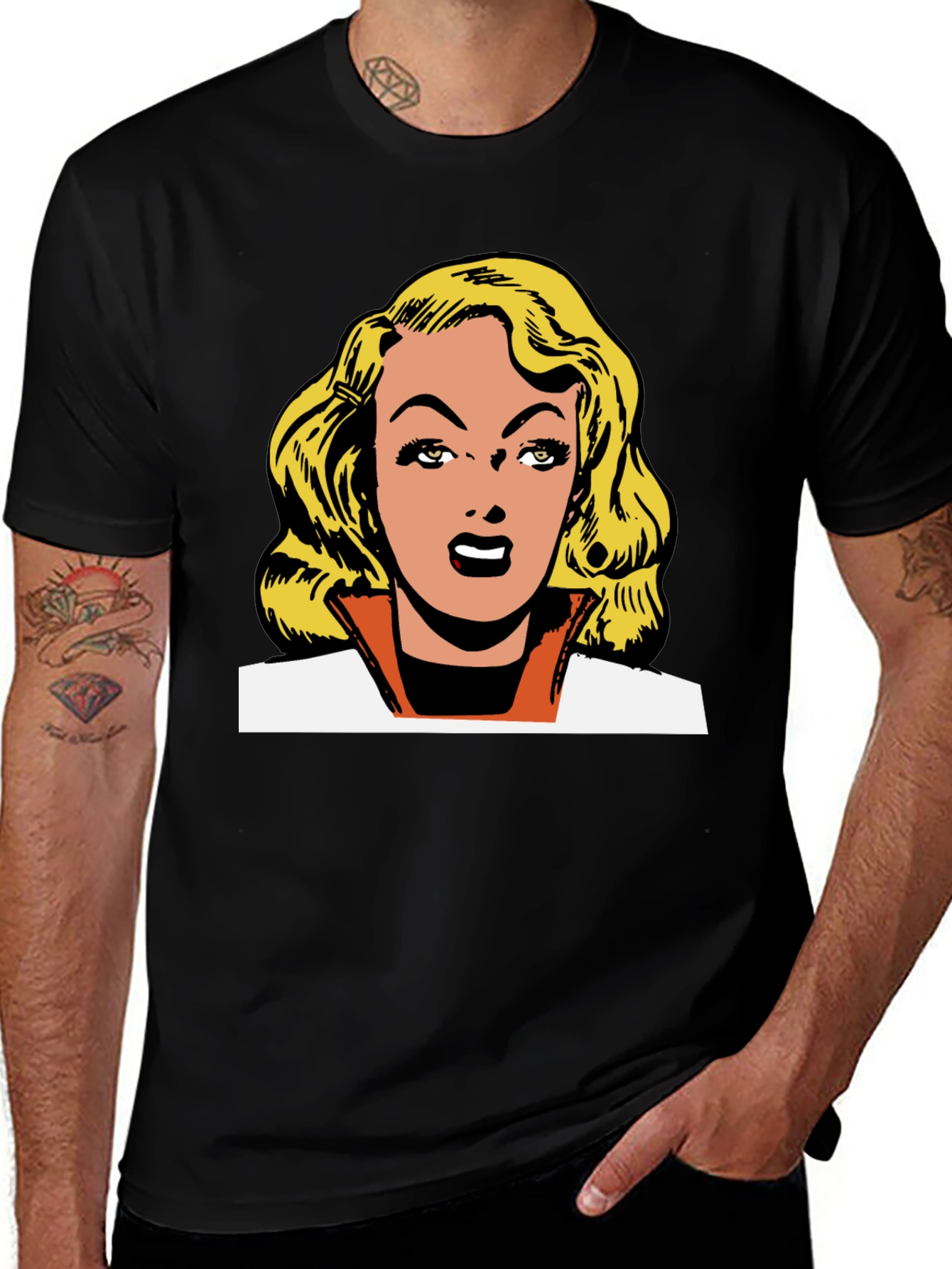 Variant 21 of Retro Comic Book Blonde Graphic Tee