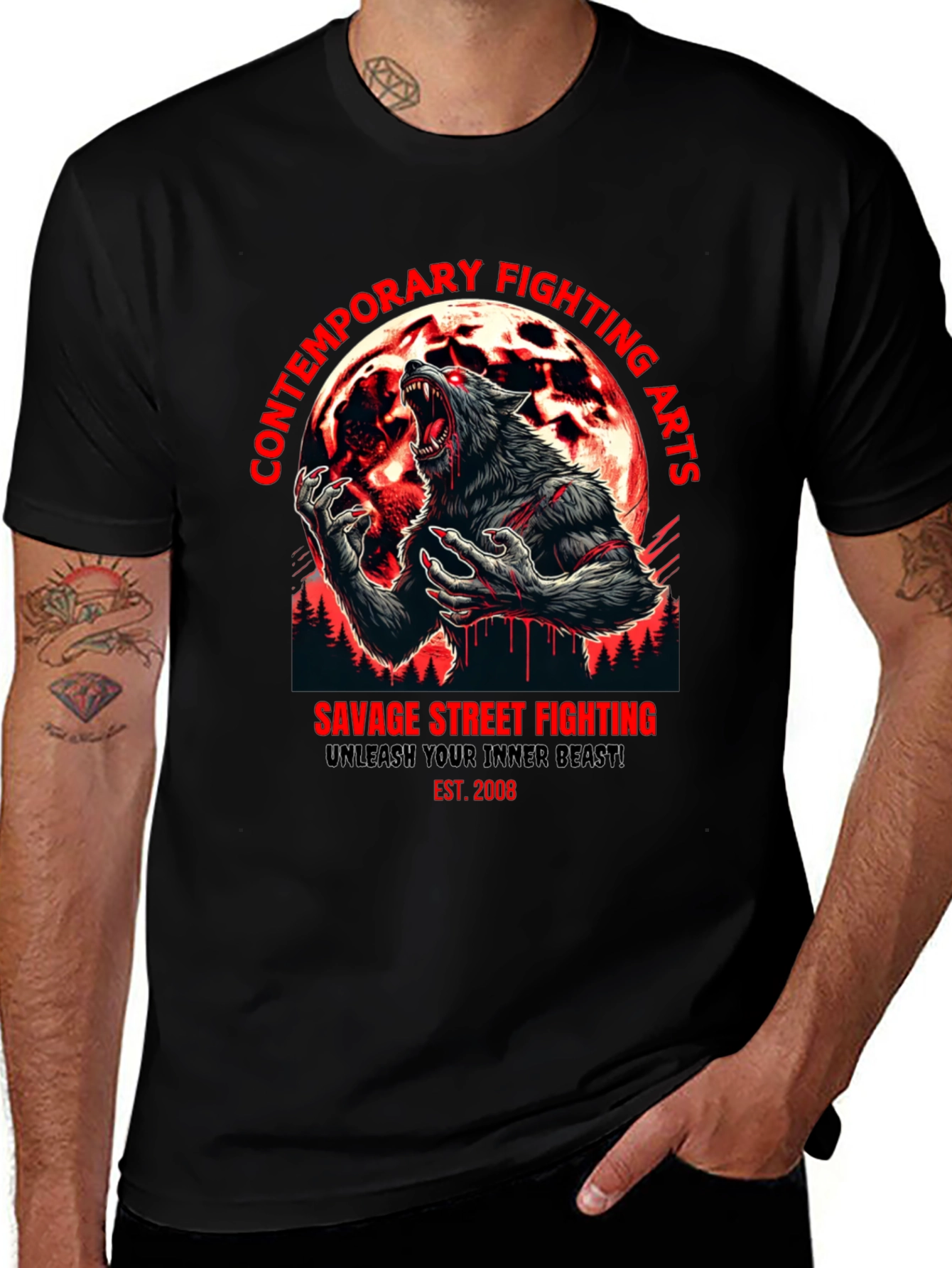 Variant 15 of Contemporary Fighting Arts Wolf T-Shirt