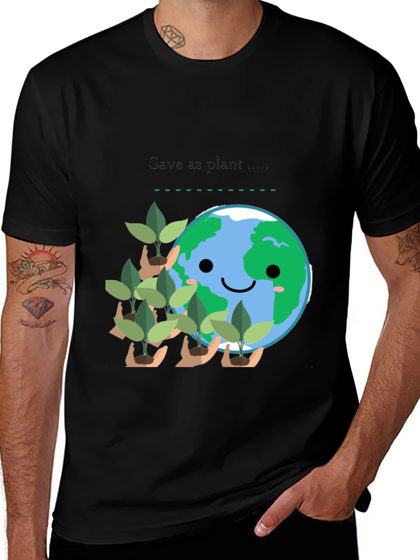 Variant 24 of Eco-Friendly "Save as Plant" Graphic Tee