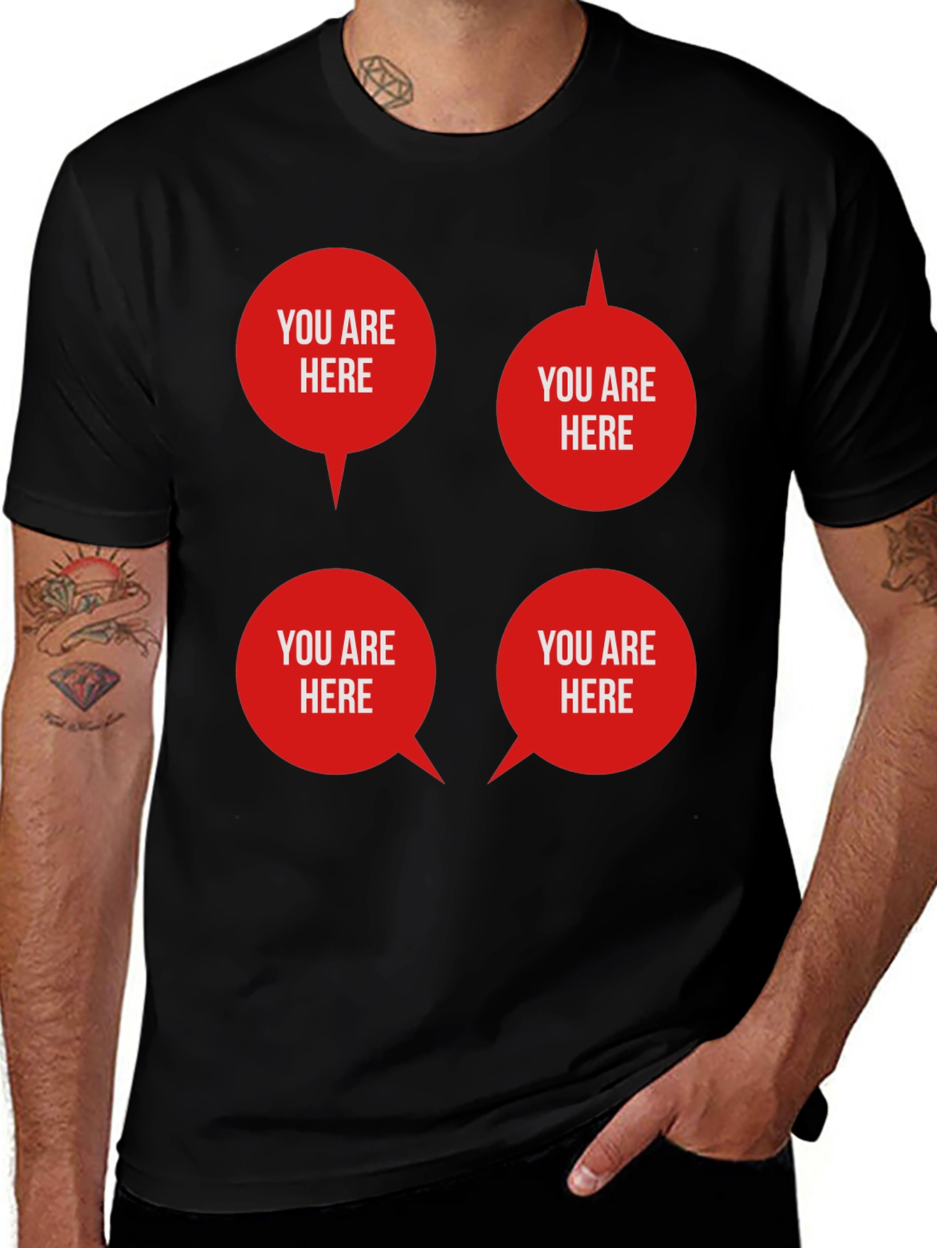 Variant 7 of You Are Here Graphic Tee - Statement T-Shirt