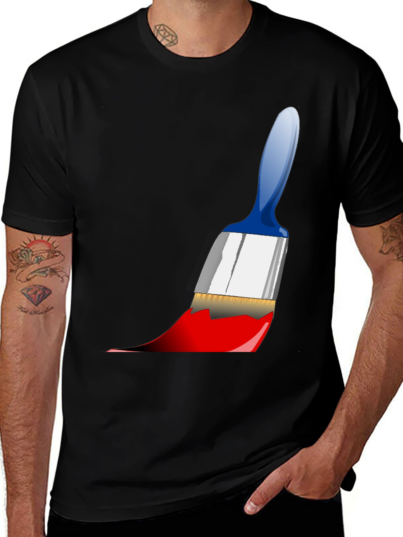 Variant 24 of Paintbrush Graphic Tee - Artistic Expression