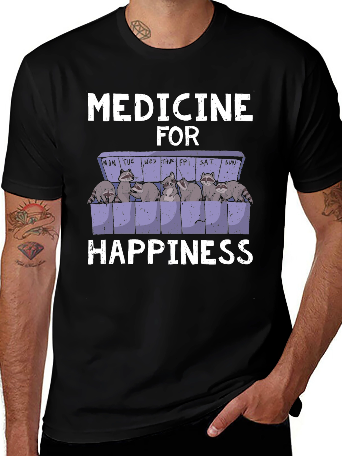 Variant 15 of Raccoon Medicine T-Shirt - Happiness Formula
