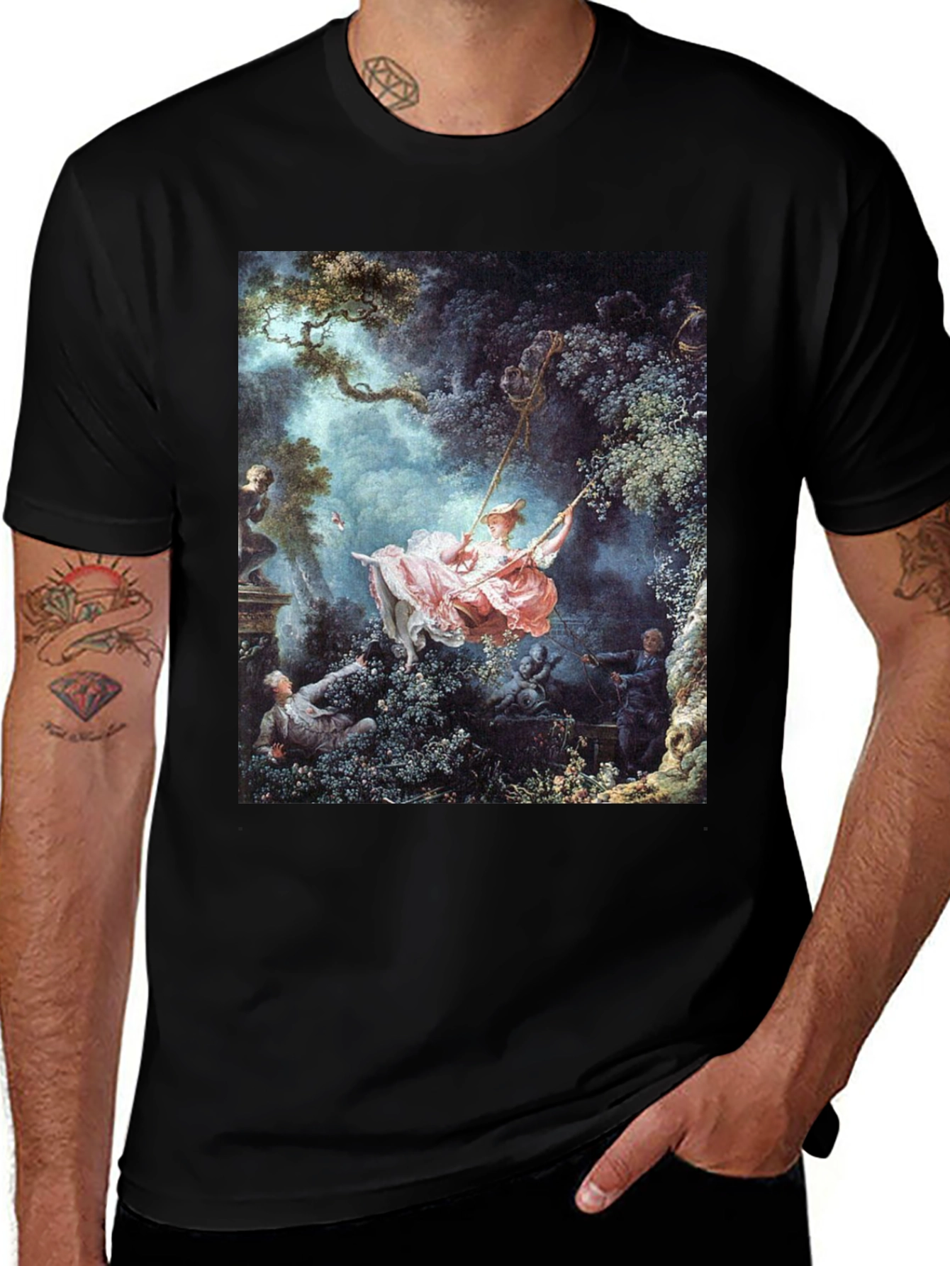 Variant 13 of Artistic Swing Painting Tee - Unique Graphic T-Shirt