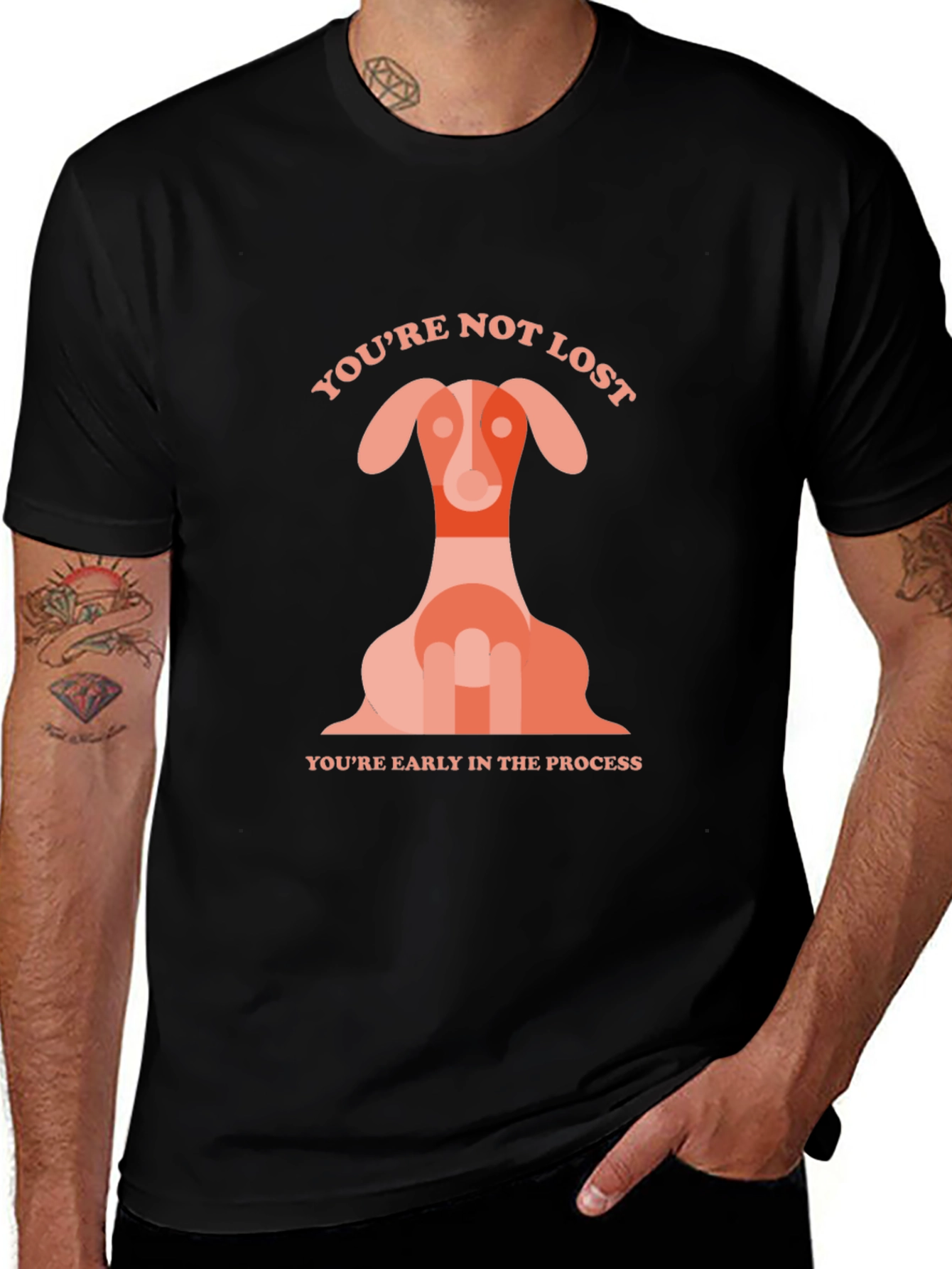 Variant 28 of Dog Graphic T-Shirt - You're Not Lost