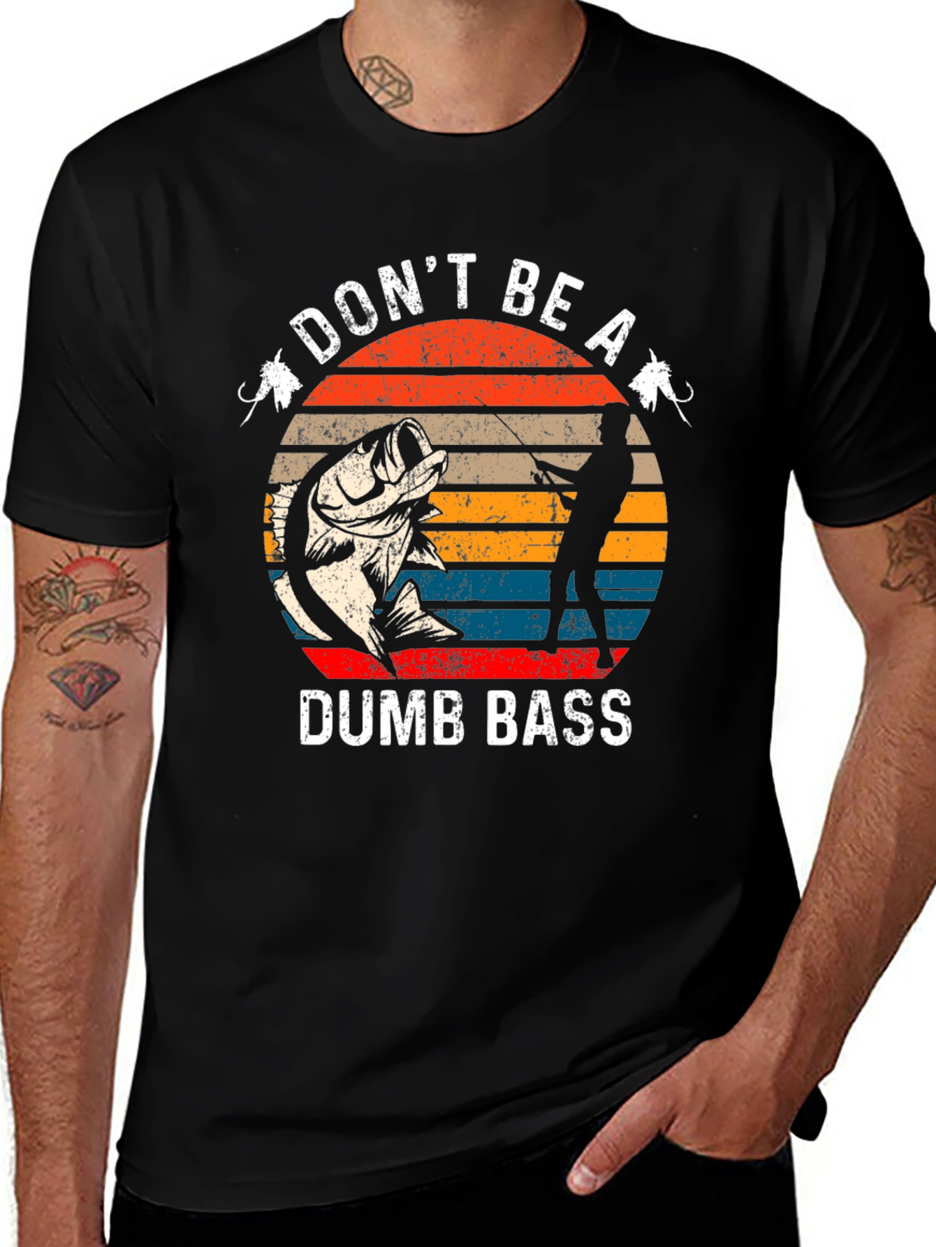 Variant 6 of Don't Be A Dumb Bass Fishing T-Shirt