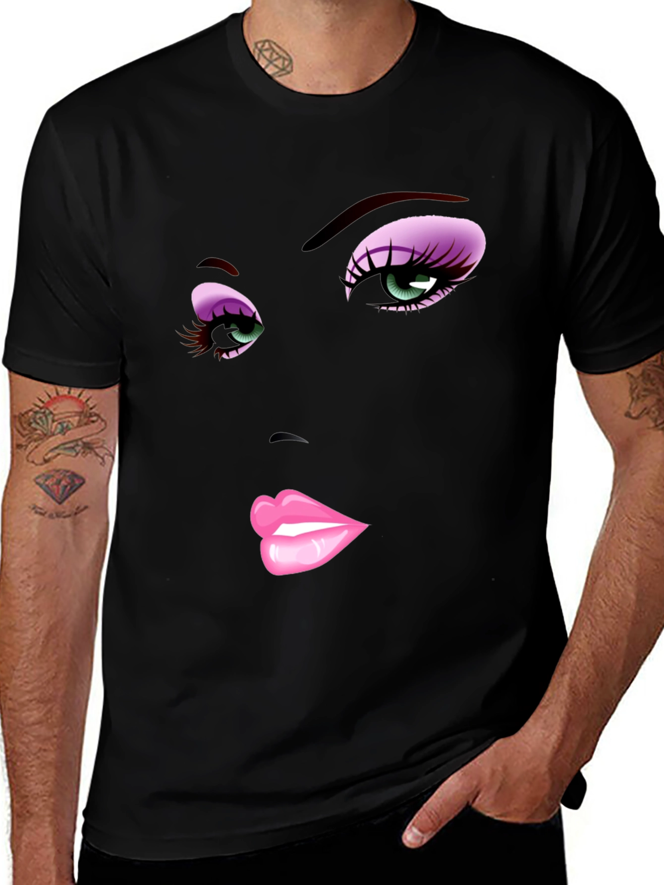 Variant 25 of Glam Face Graphic T-Shirt - Bold Style