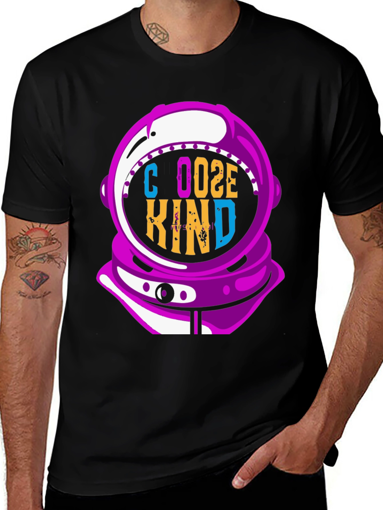 Variant 28 of Choose Kind Astronaut Helmet T-Shirt