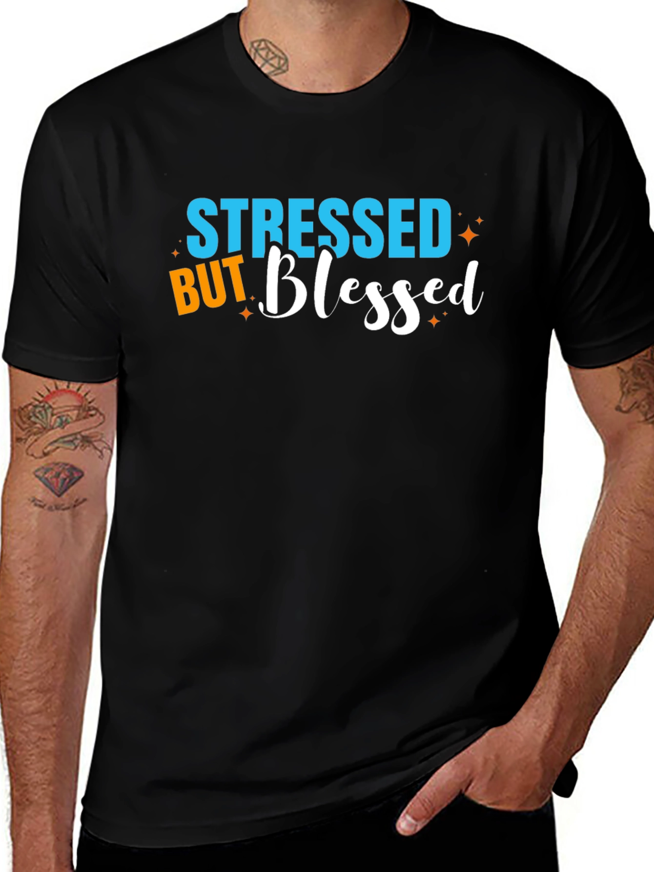 Variant 26 of Stressed But Blessed Graphic T-Shirt