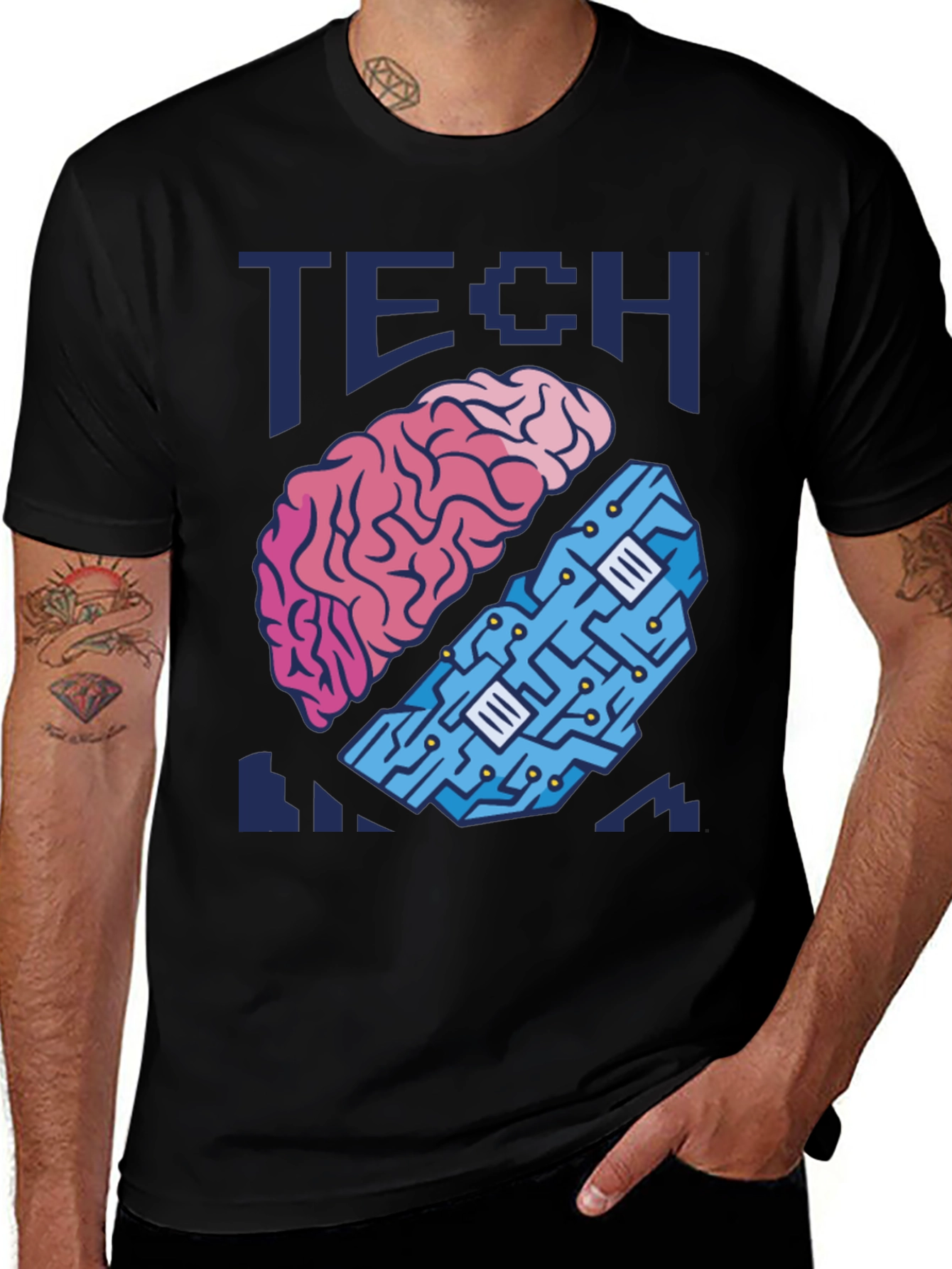 Variant 6 of Tech Brain T-Shirt - Science & Technology Apparel
