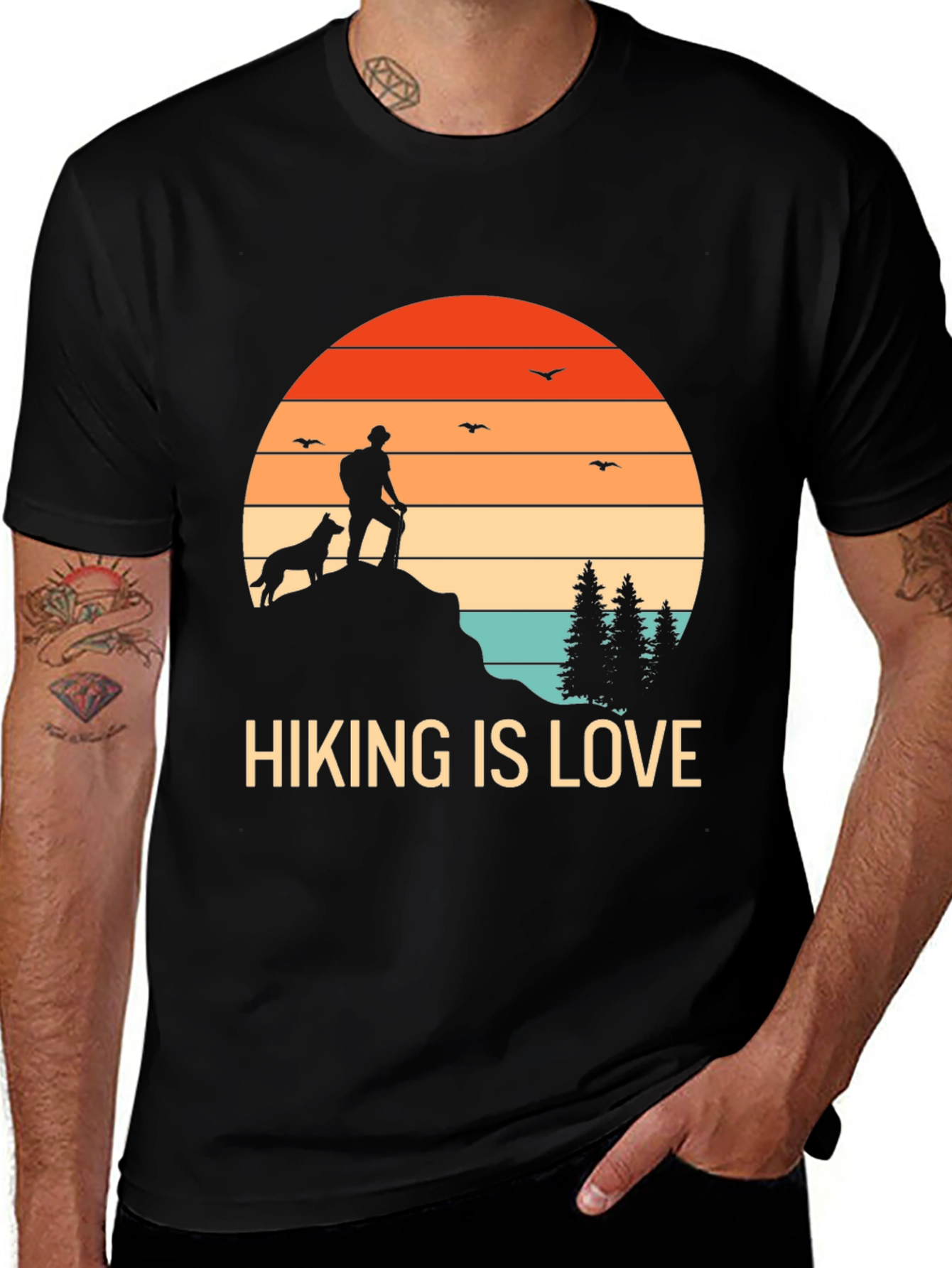 Variant 9 of Hiking Is Love Graphic Tee